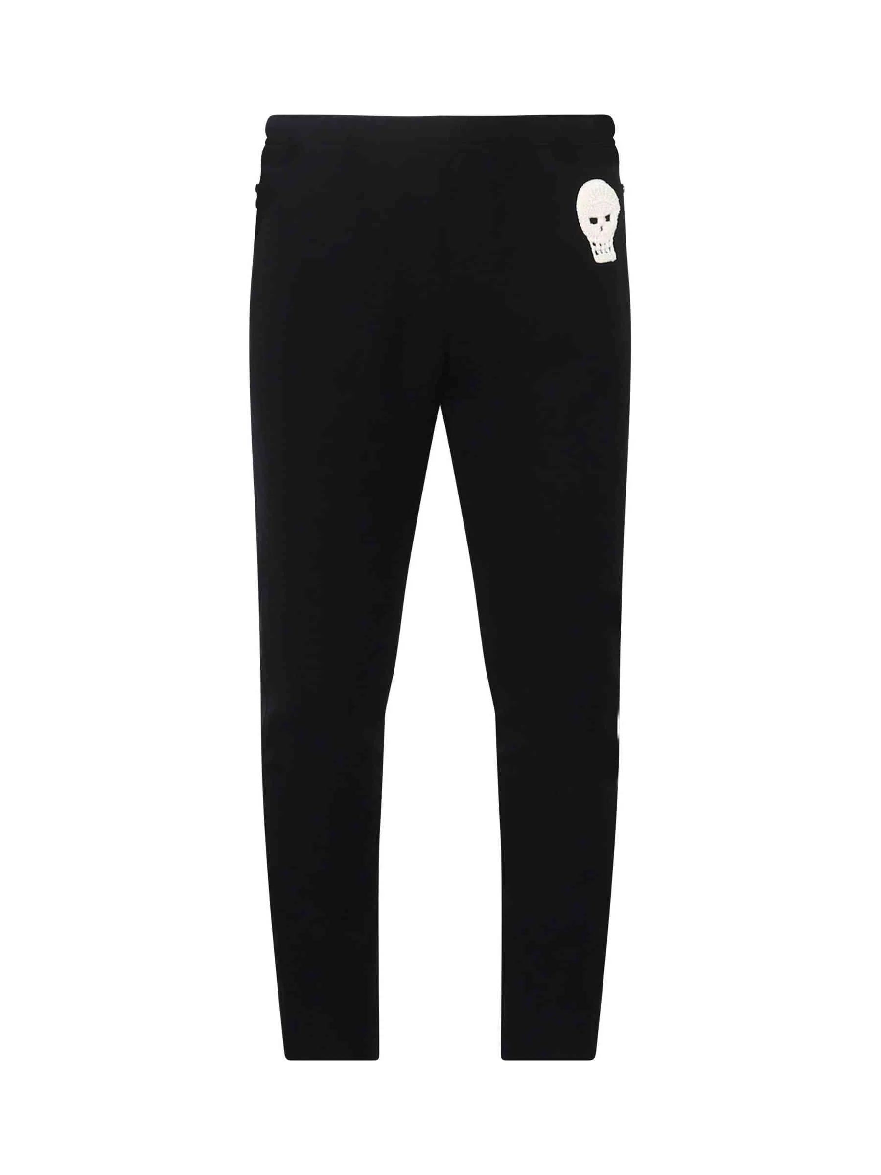 Skull Slim Jogger Pants in Black