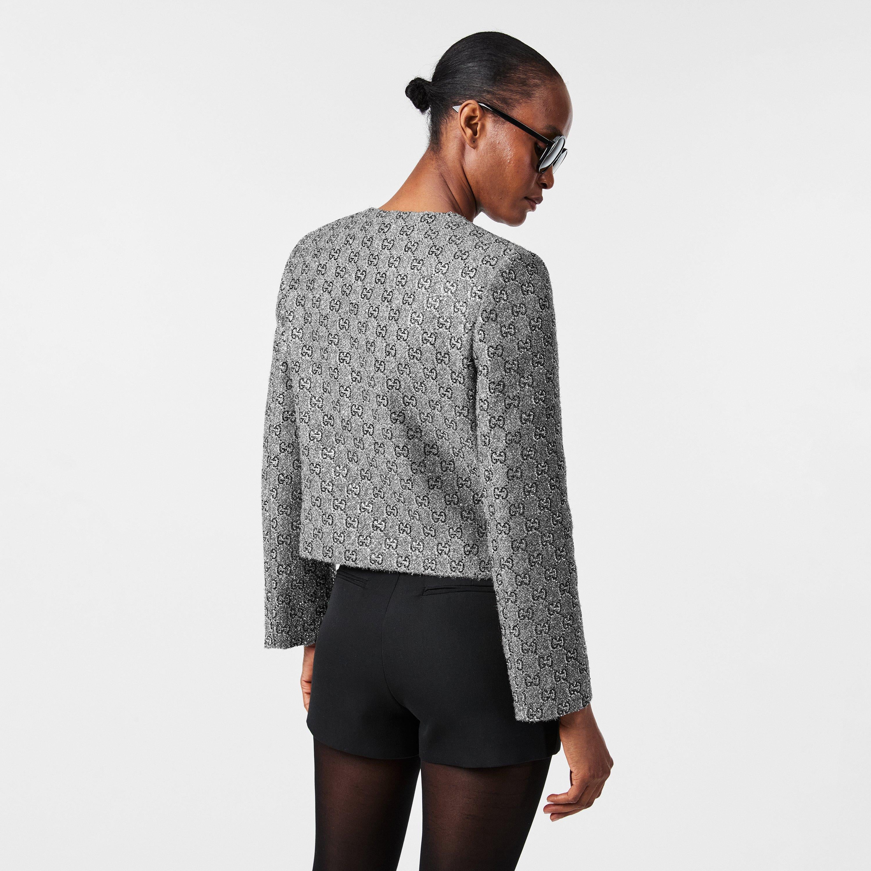 Embroidered Wool Long Sleeve Collarless Overcoat