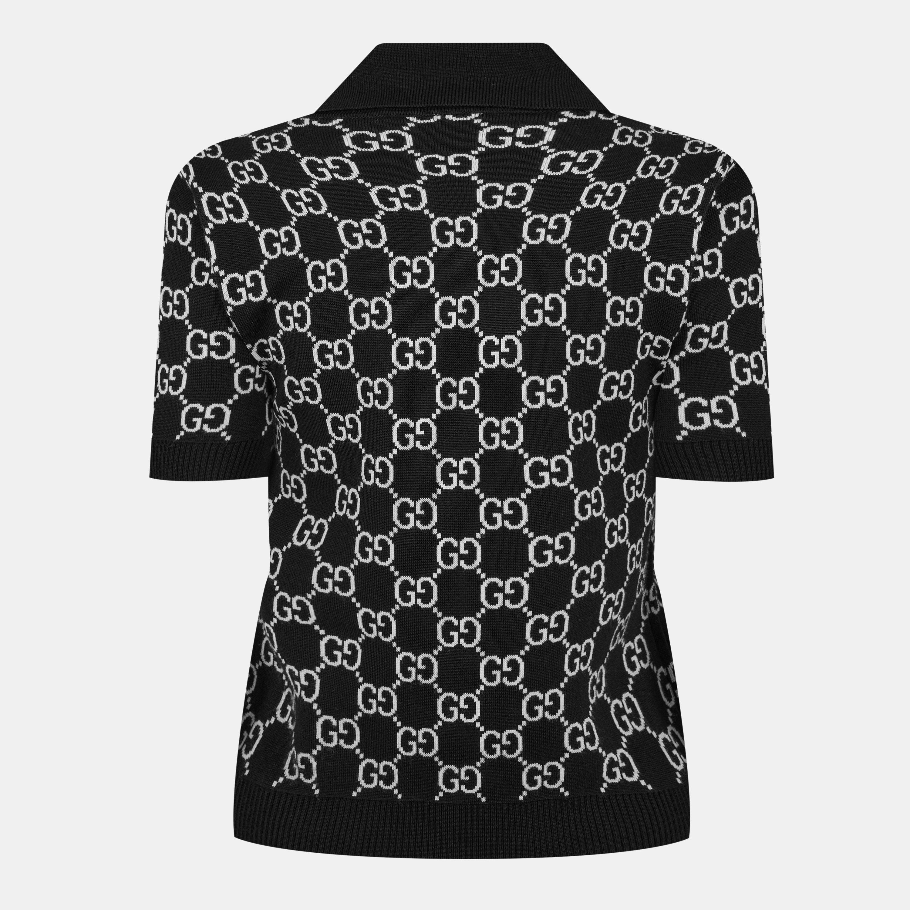 Reversible GG Wool Jacquard Polo Shirt