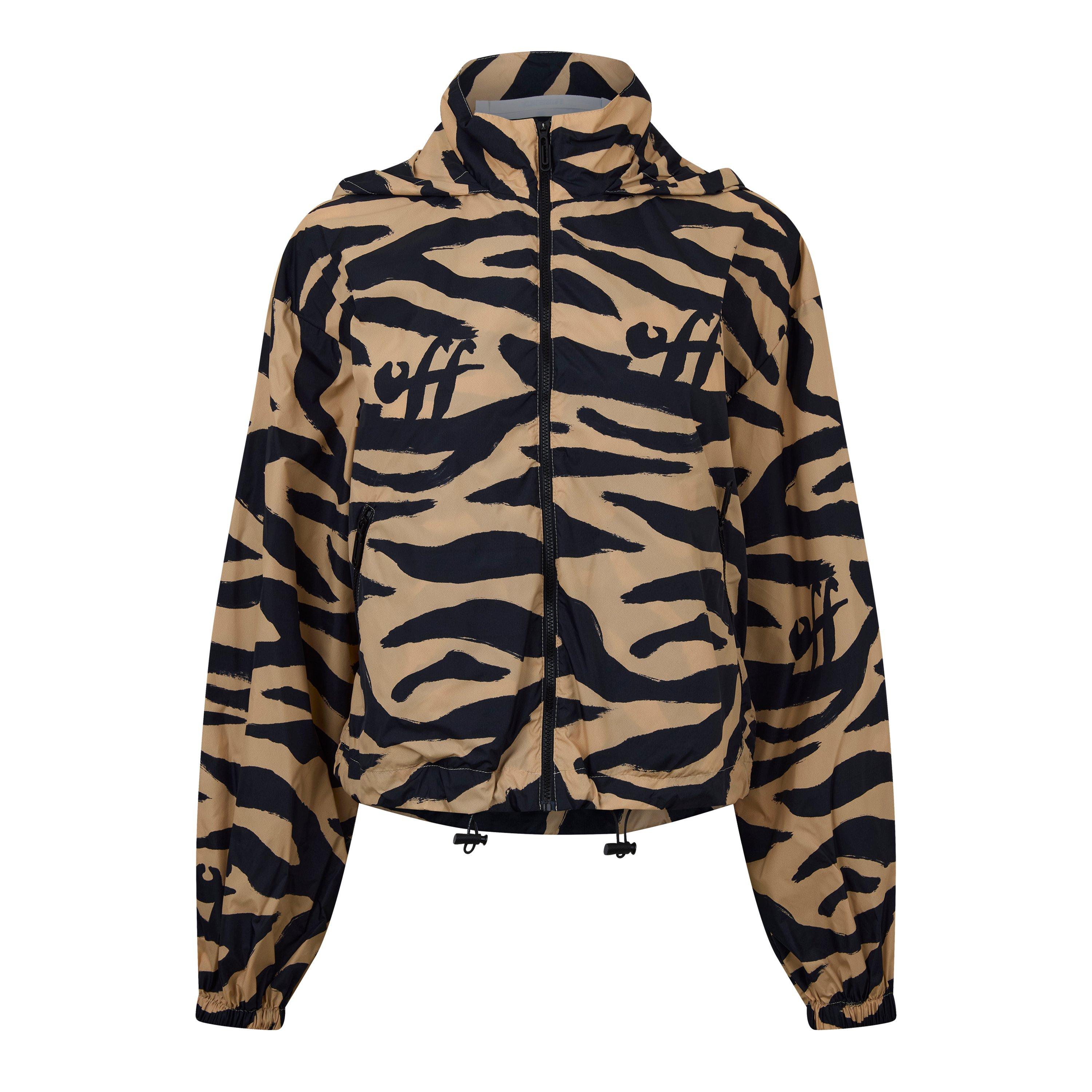 Zebra Animal Print Long Sleeve Zip Tracksuit Top