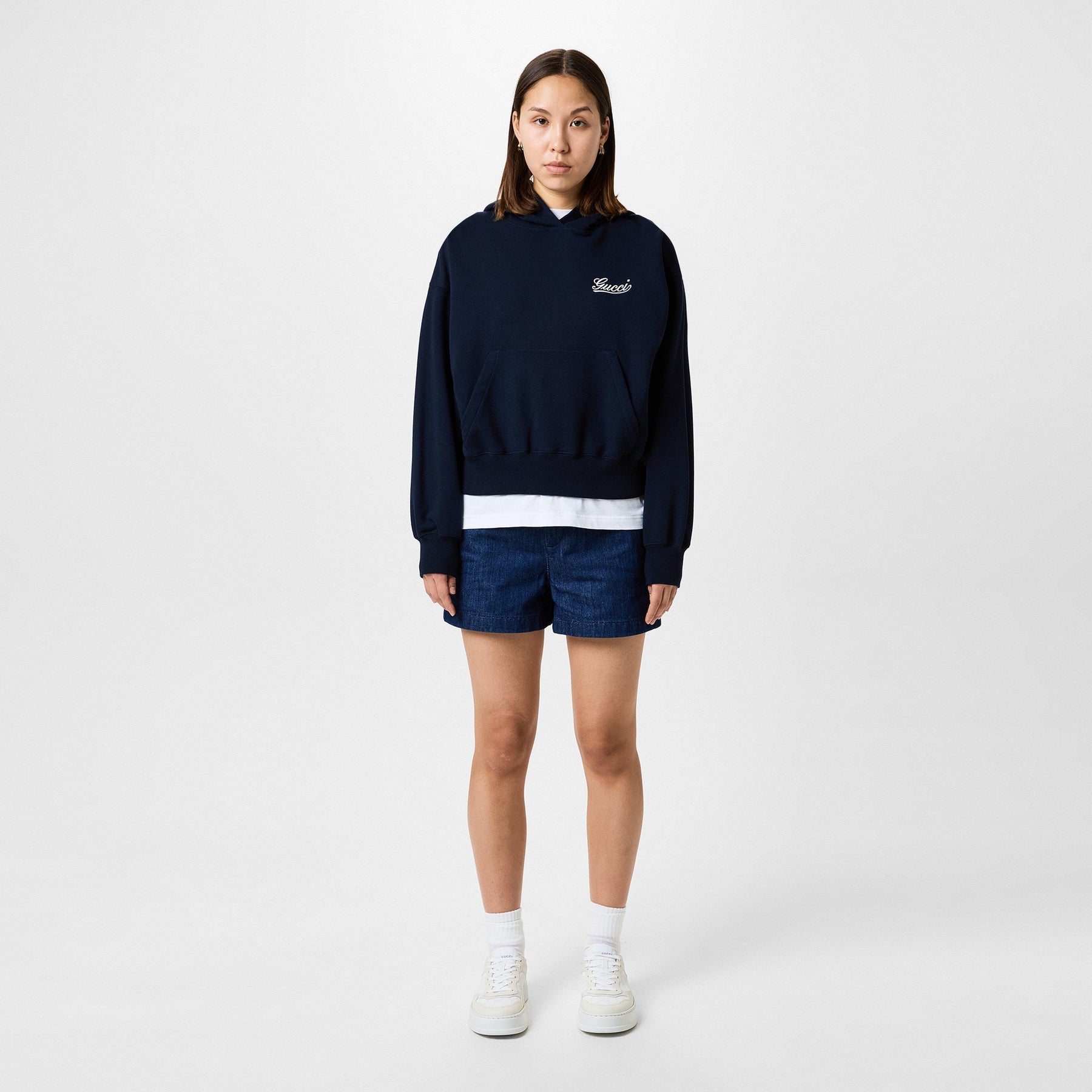 Women's Logo Cotton Hooded Sweatshirt