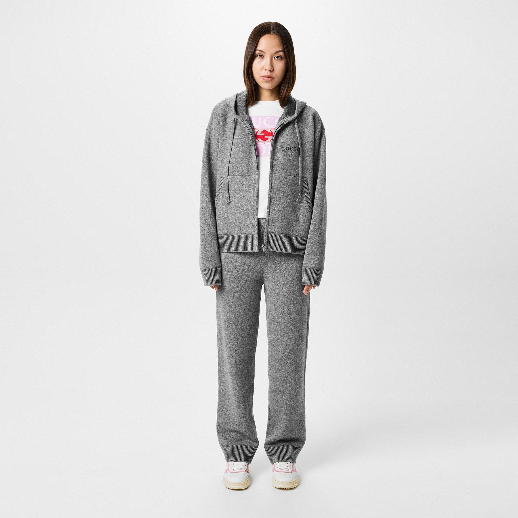 Women's Plain Wool Zip Up Jacket