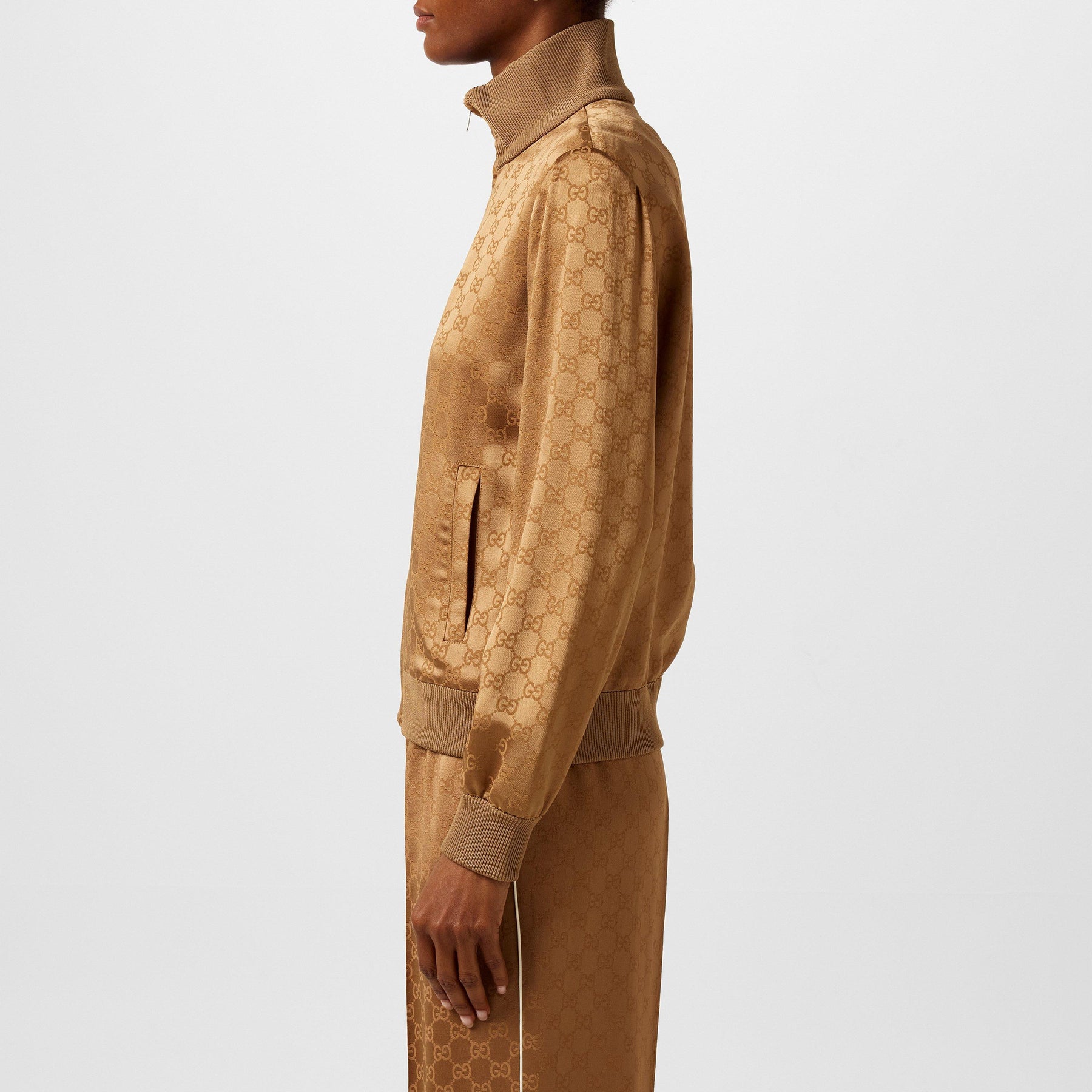 Women's GG Jacquard Viscose Zip Jacket