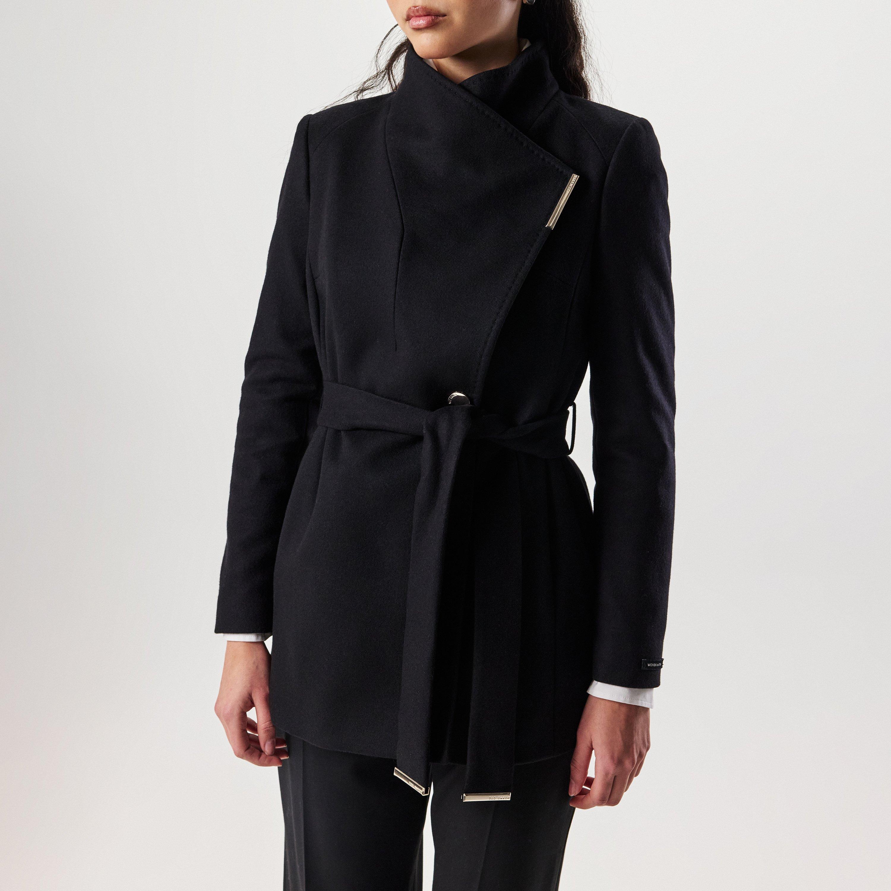 Wool Short Belted Overcoat