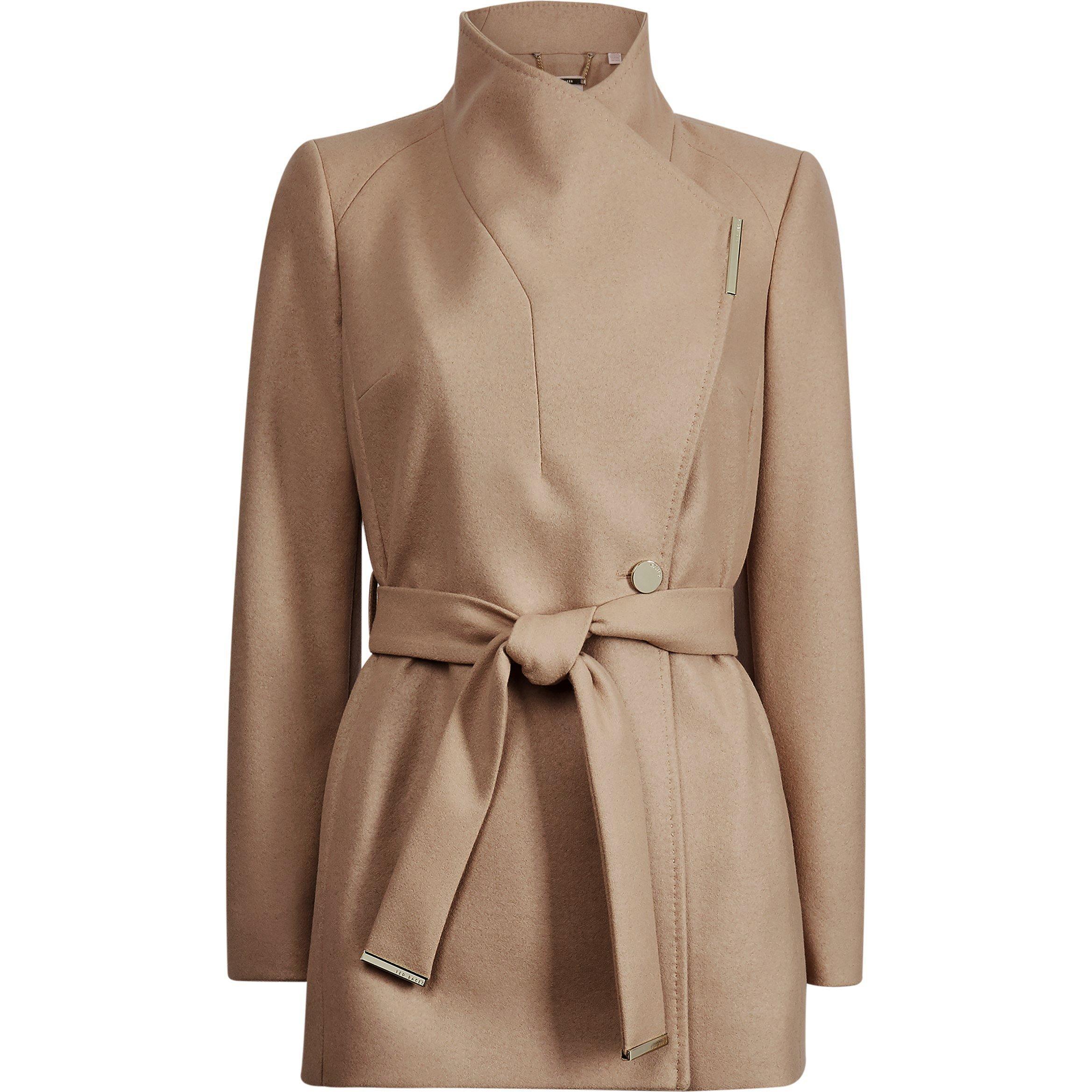Wool Short Belted Overcoat