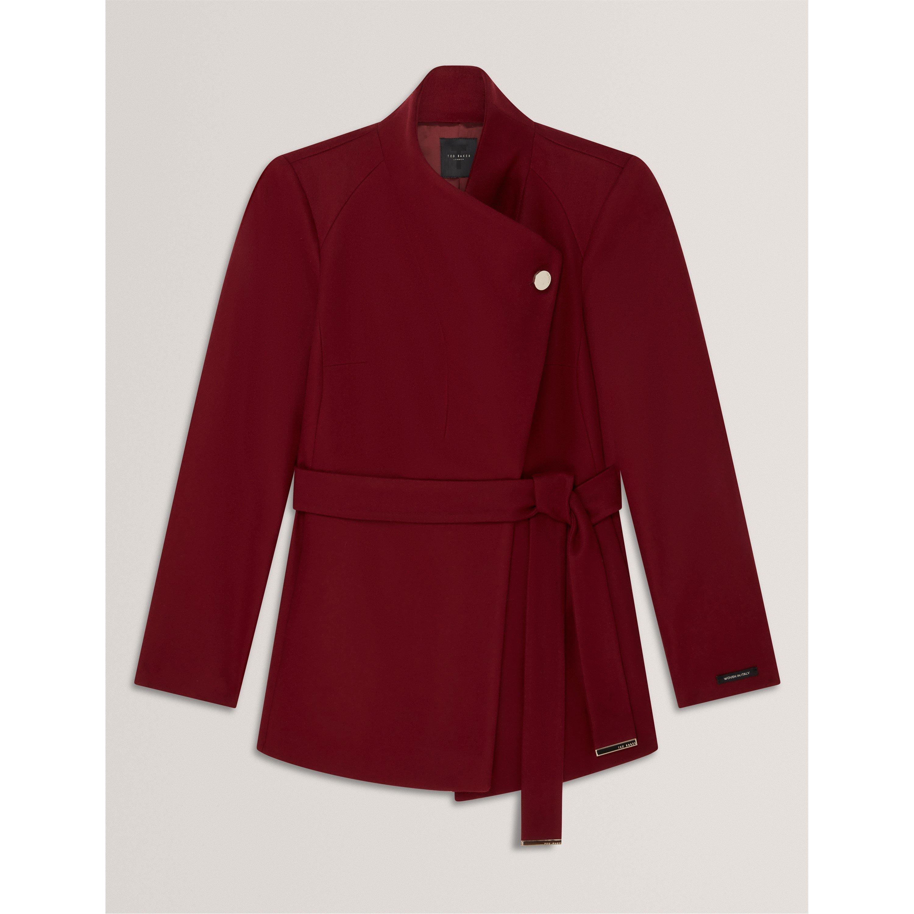 Wool Short Belted Overcoat
