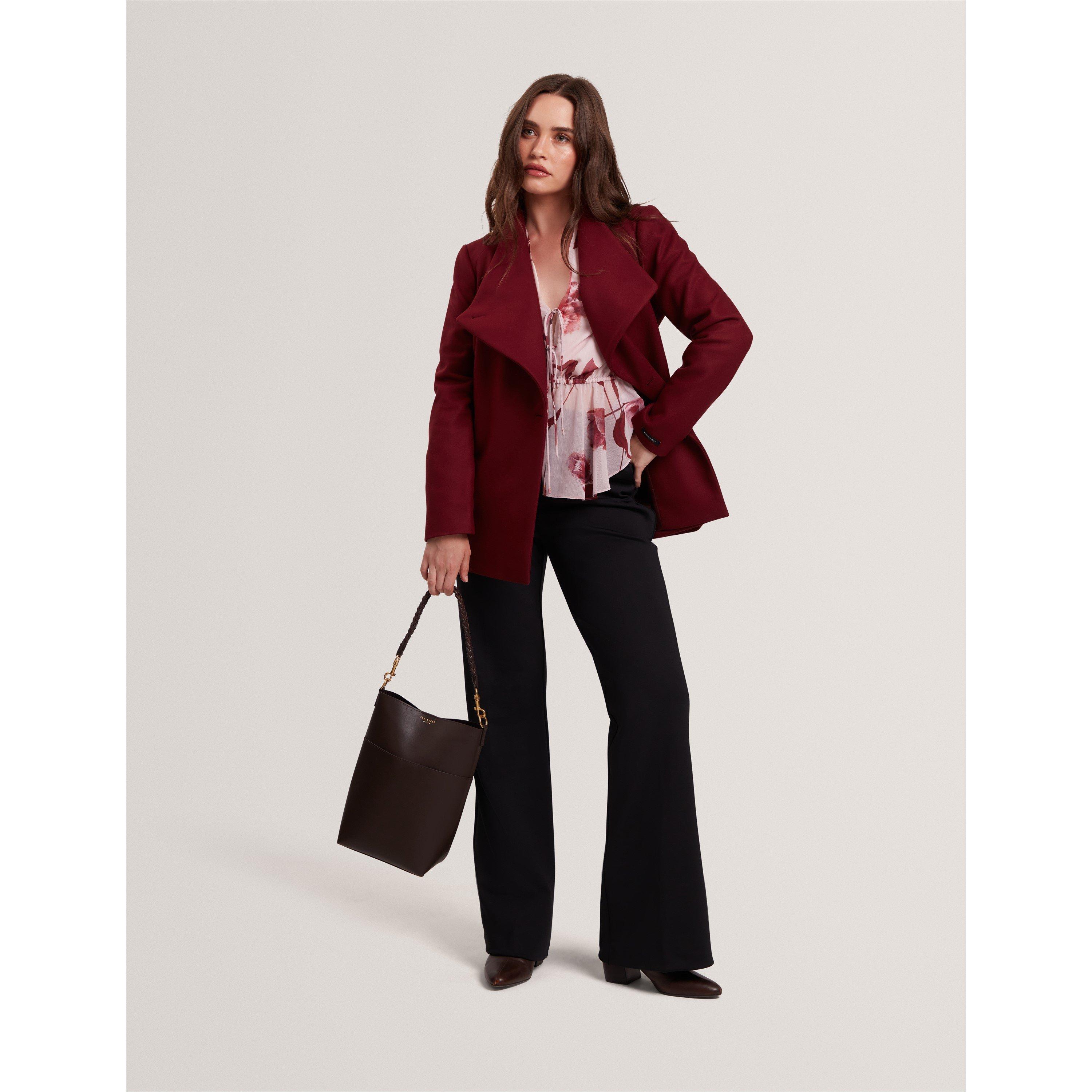 Wool Short Belted Overcoat