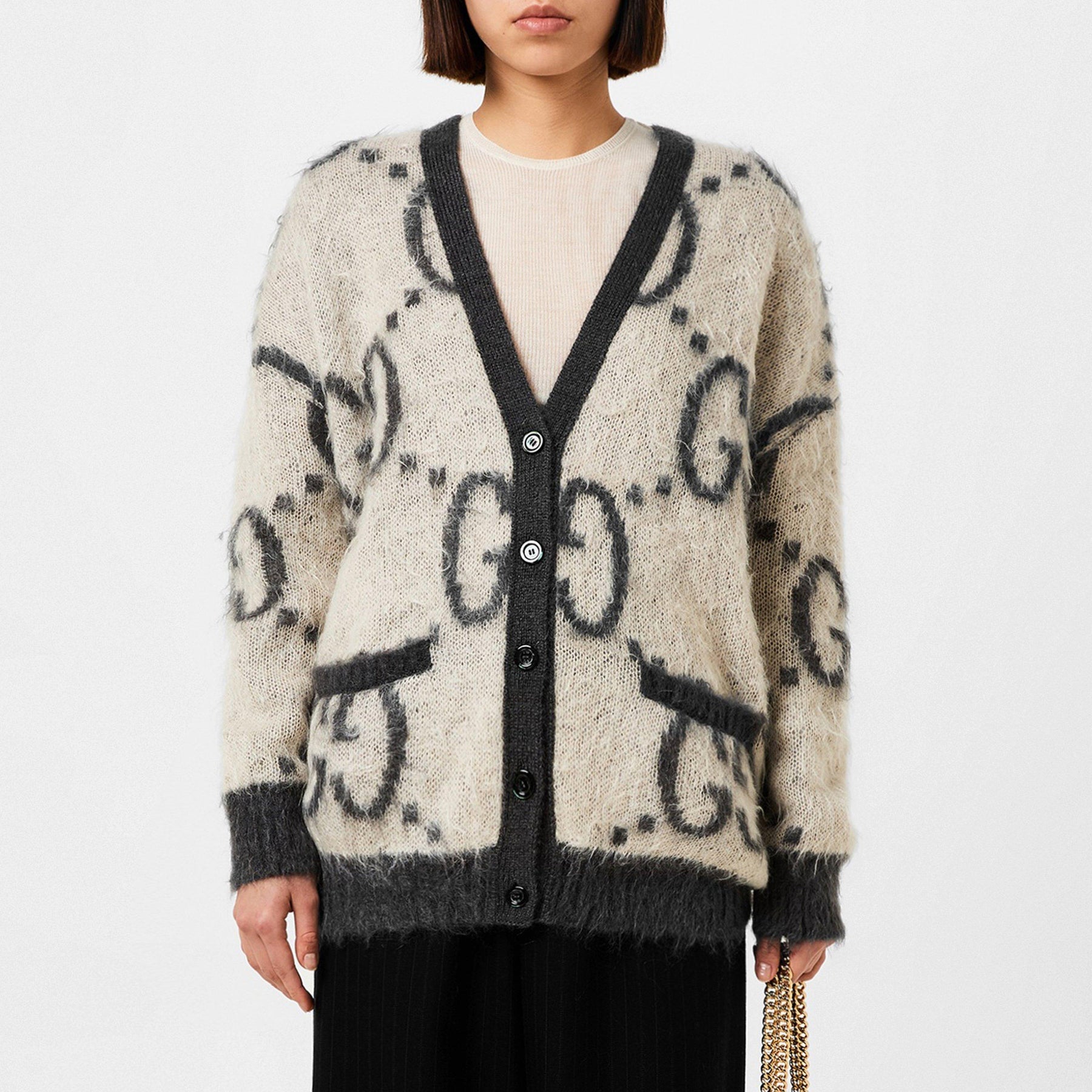Mohair Reversible Cardigan