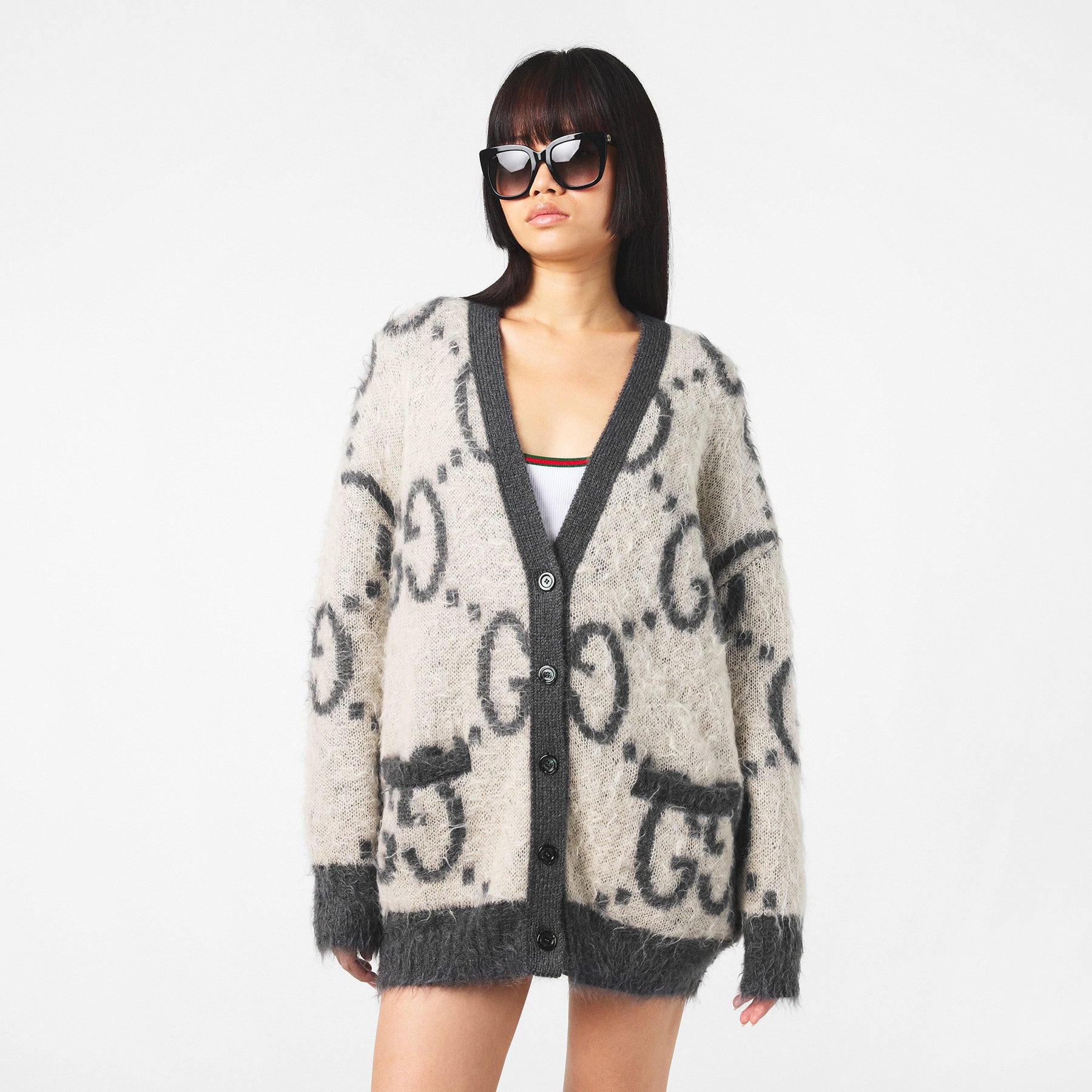 Mohair Reversible Cardigan