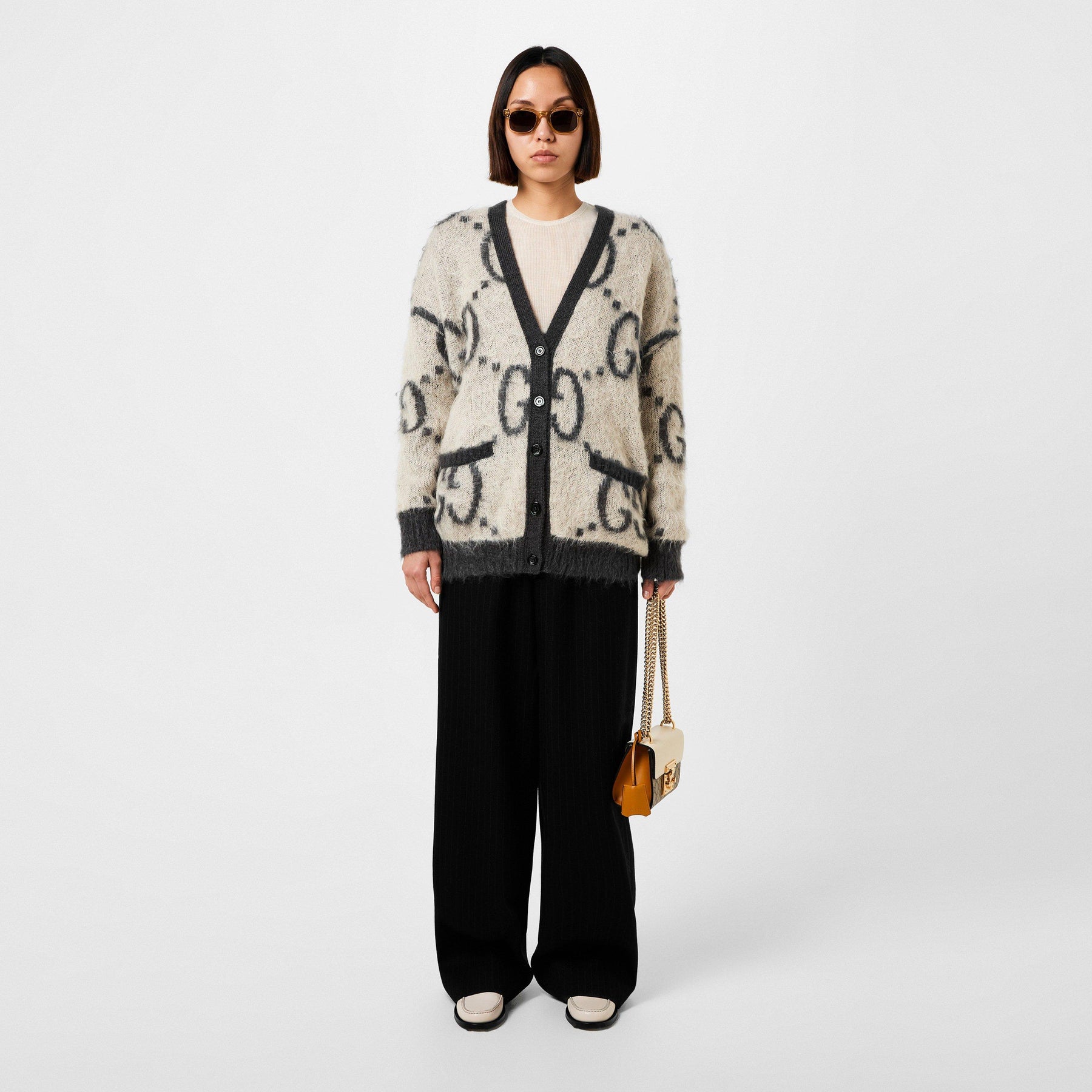 Mohair Reversible Cardigan