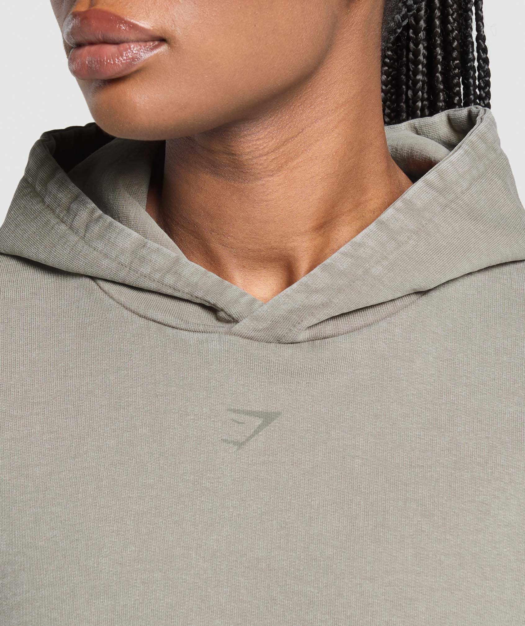 Gymshark GSLC Graphic Oversized Hoodie - Linen Brown