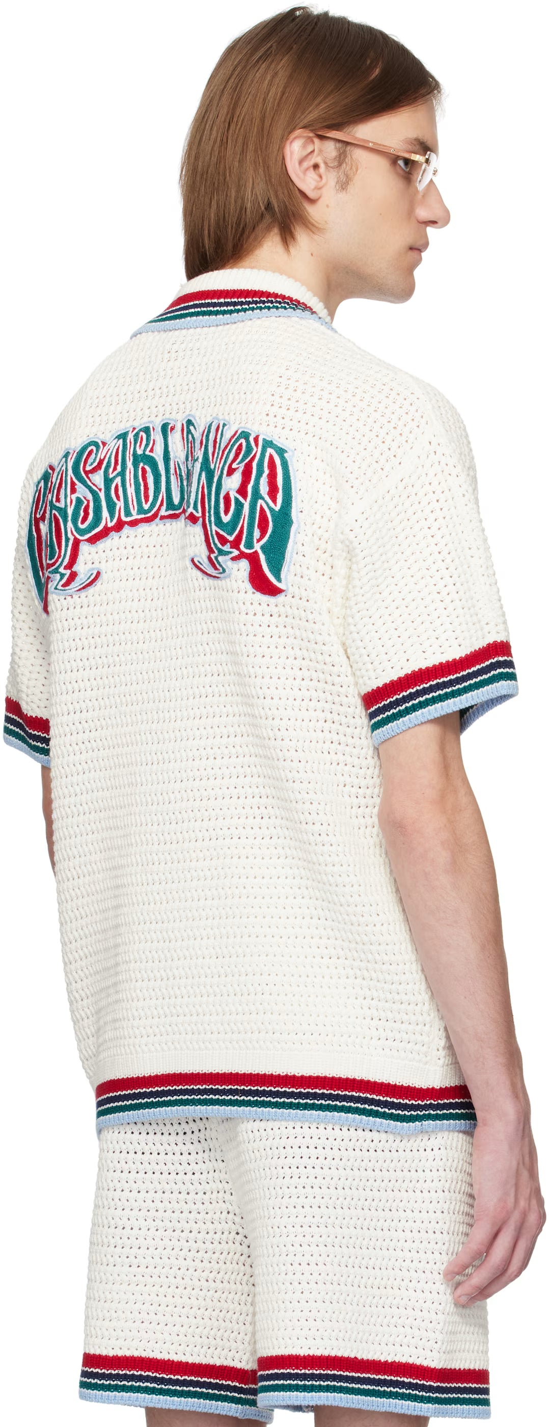 White Gothic Crochet Shirt