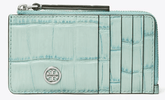 Tory Burch ROBINSON CROSSHATCHED ZIP CARD CASE - Wallets | Shop From The Mirage