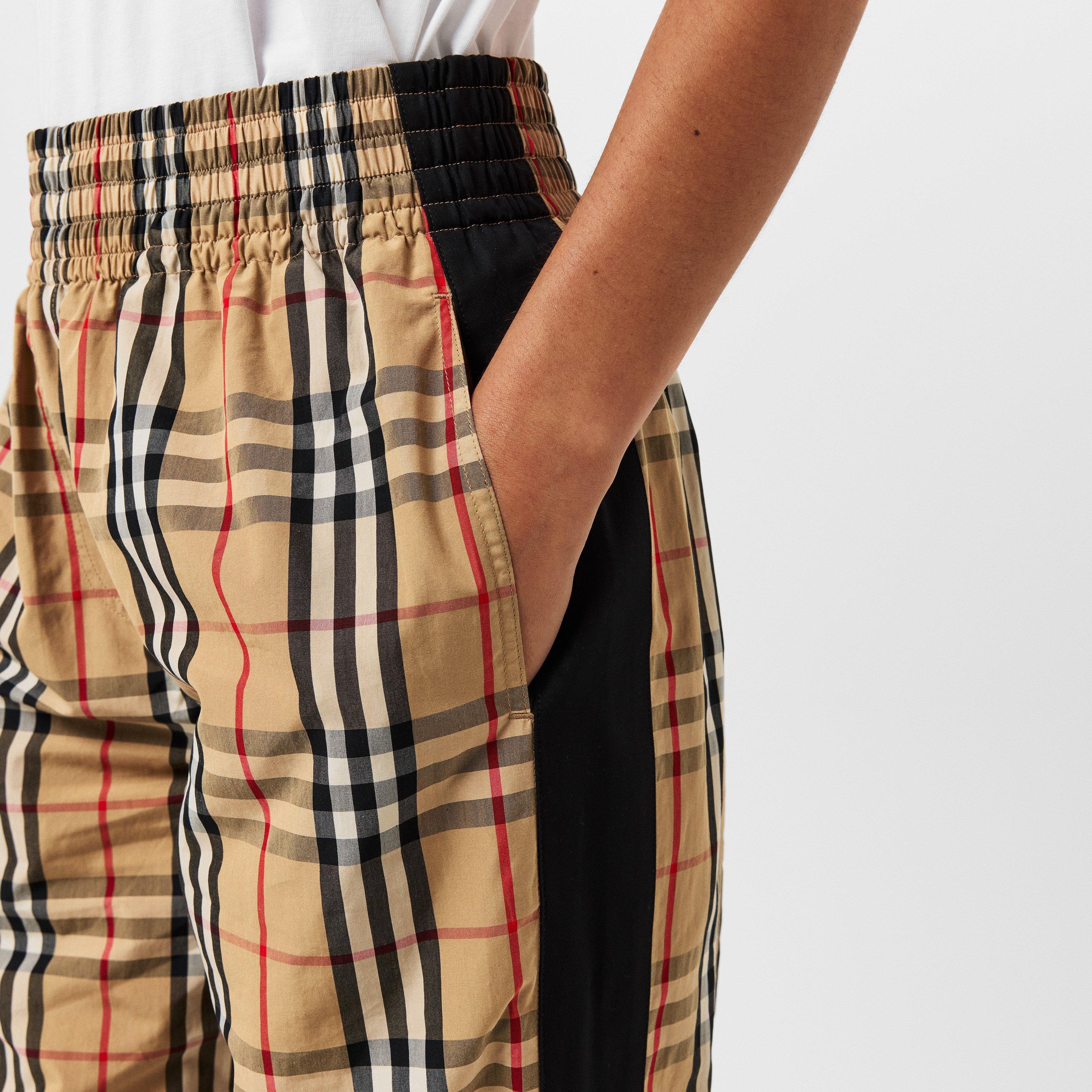 Check High Waisted Wide Leg Trousers