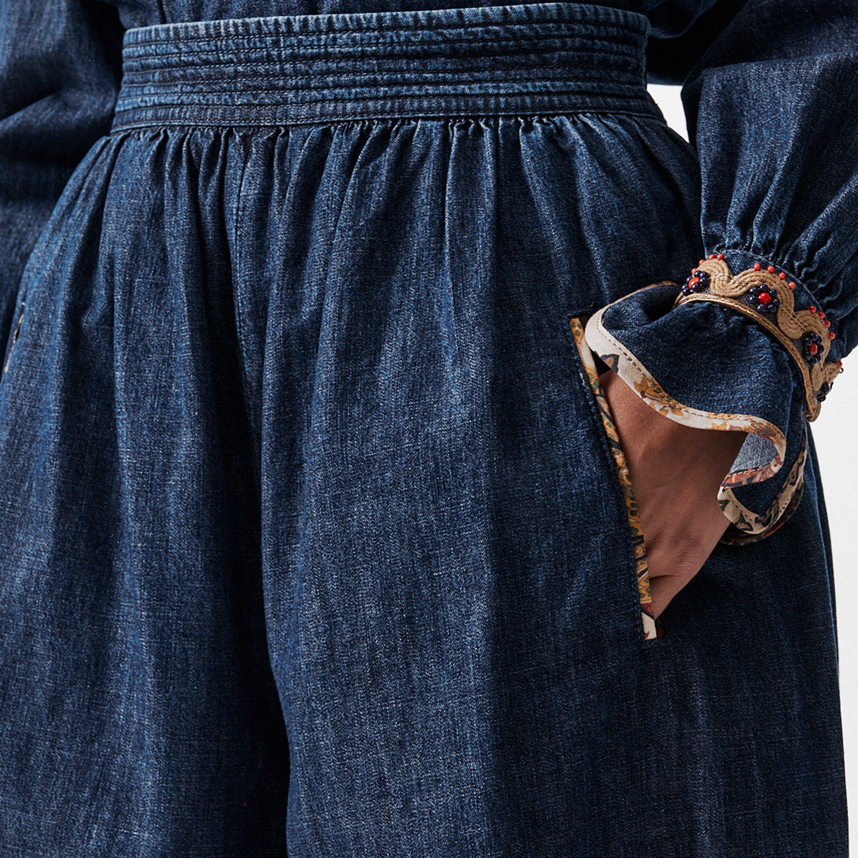 Val Denim Relaxed Fit Harem Trousers