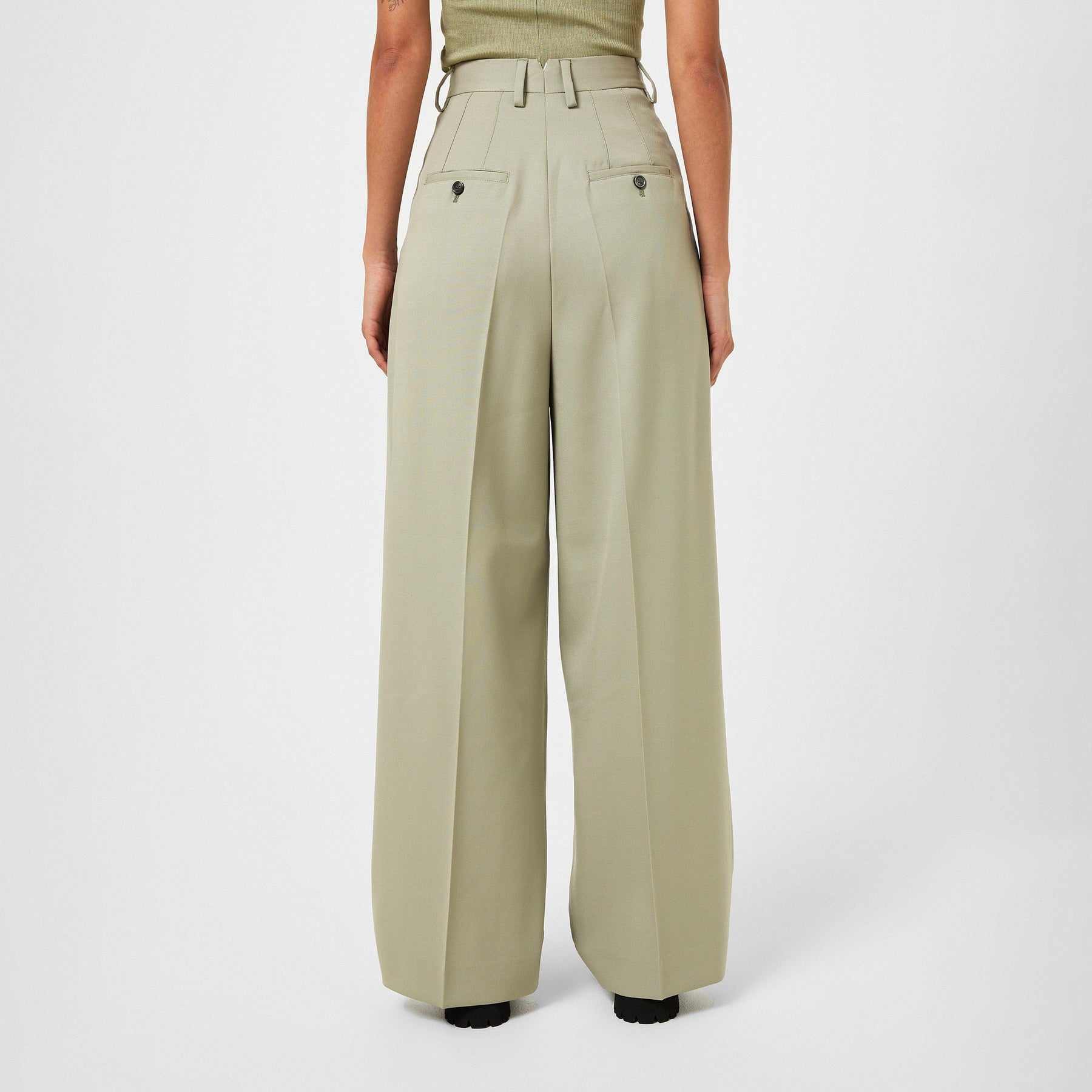 High Waisted Large Tailored Trousers