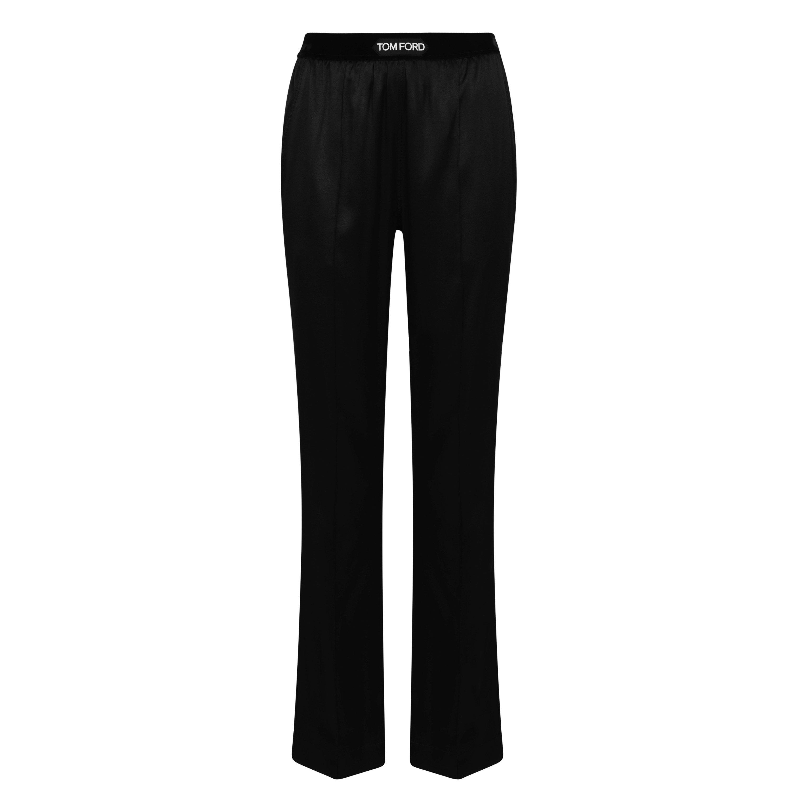 Plain Silk Stretch Satin Pj Pants