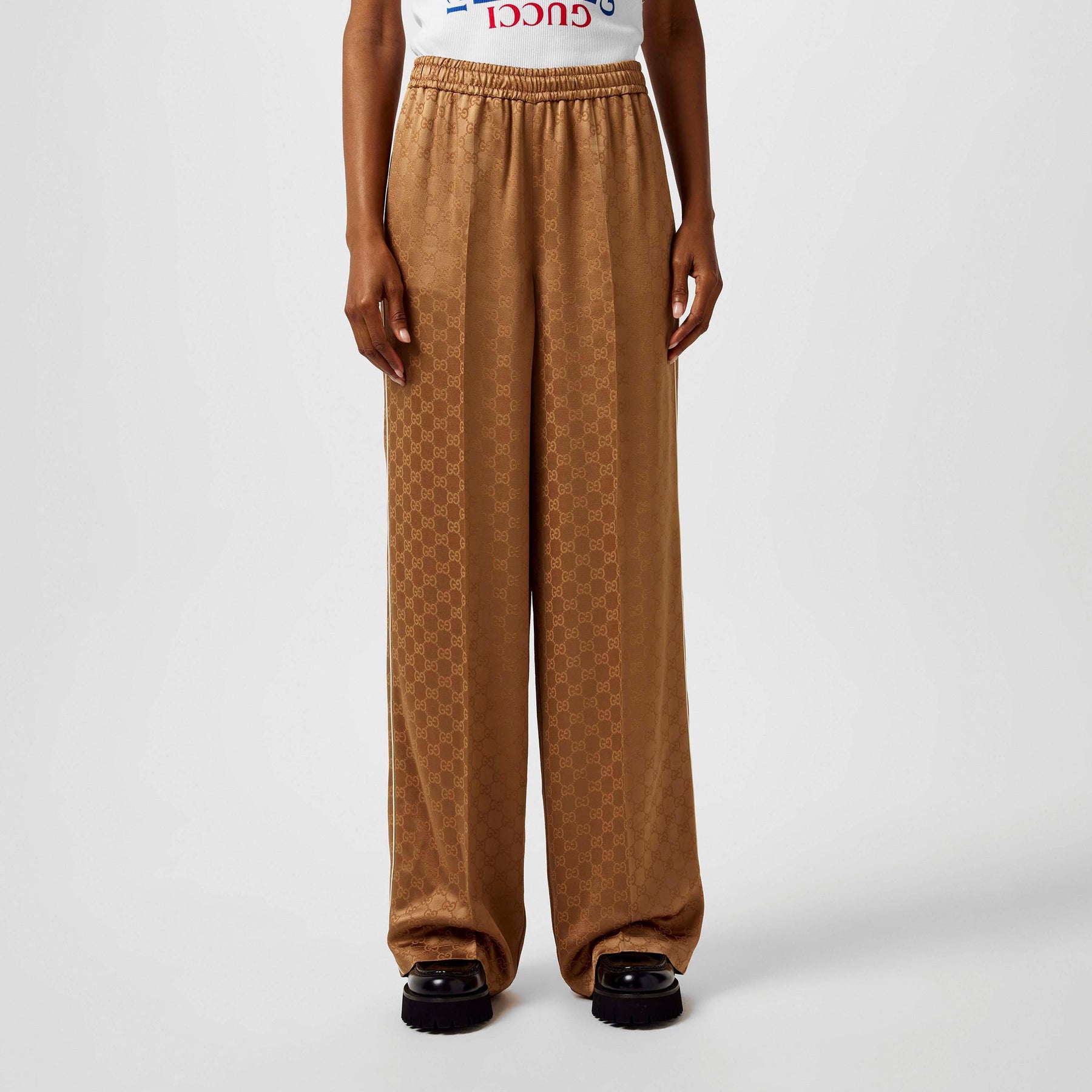 Women's GG Jacquard Wide Leg Trousers