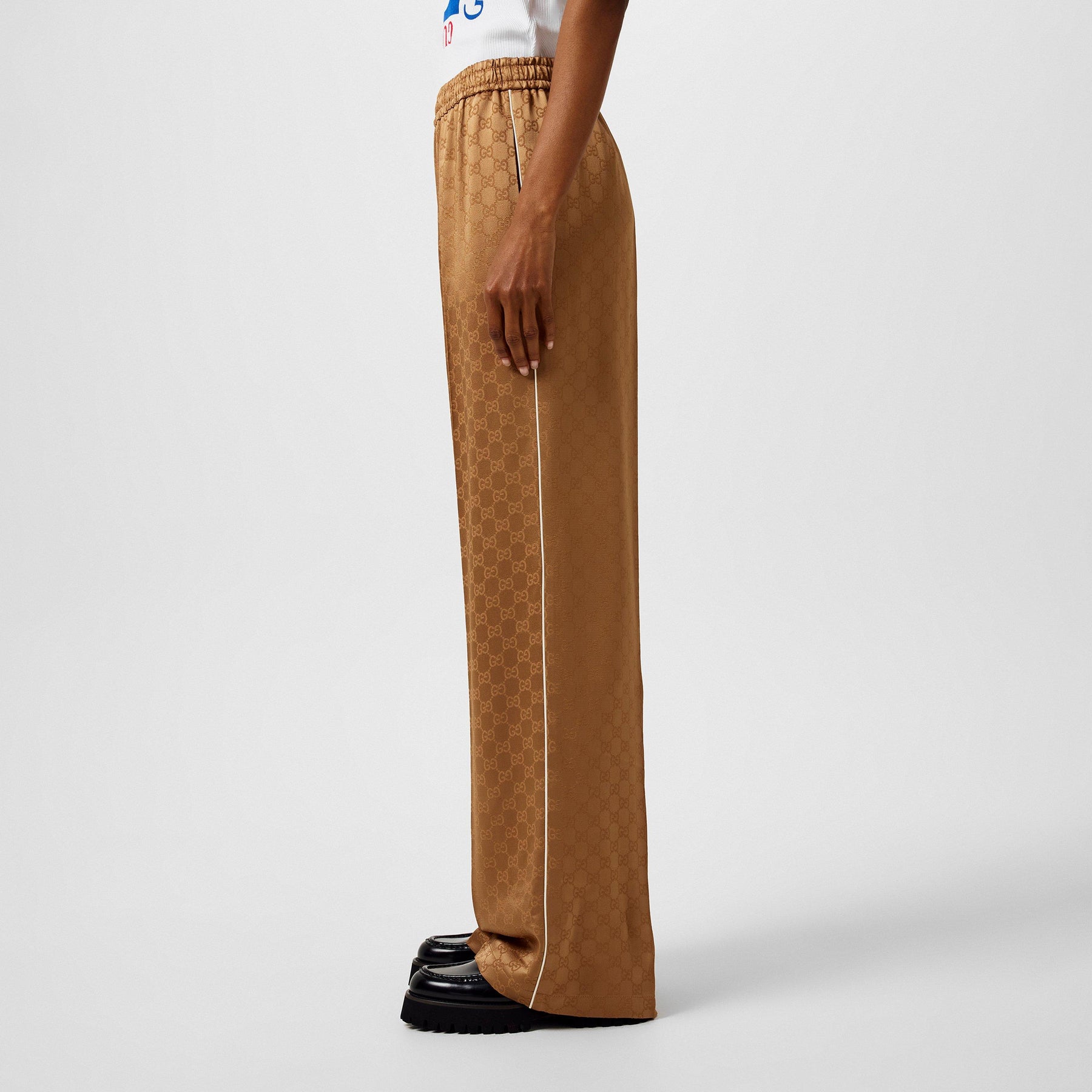 Women's GG Jacquard Wide Leg Trousers