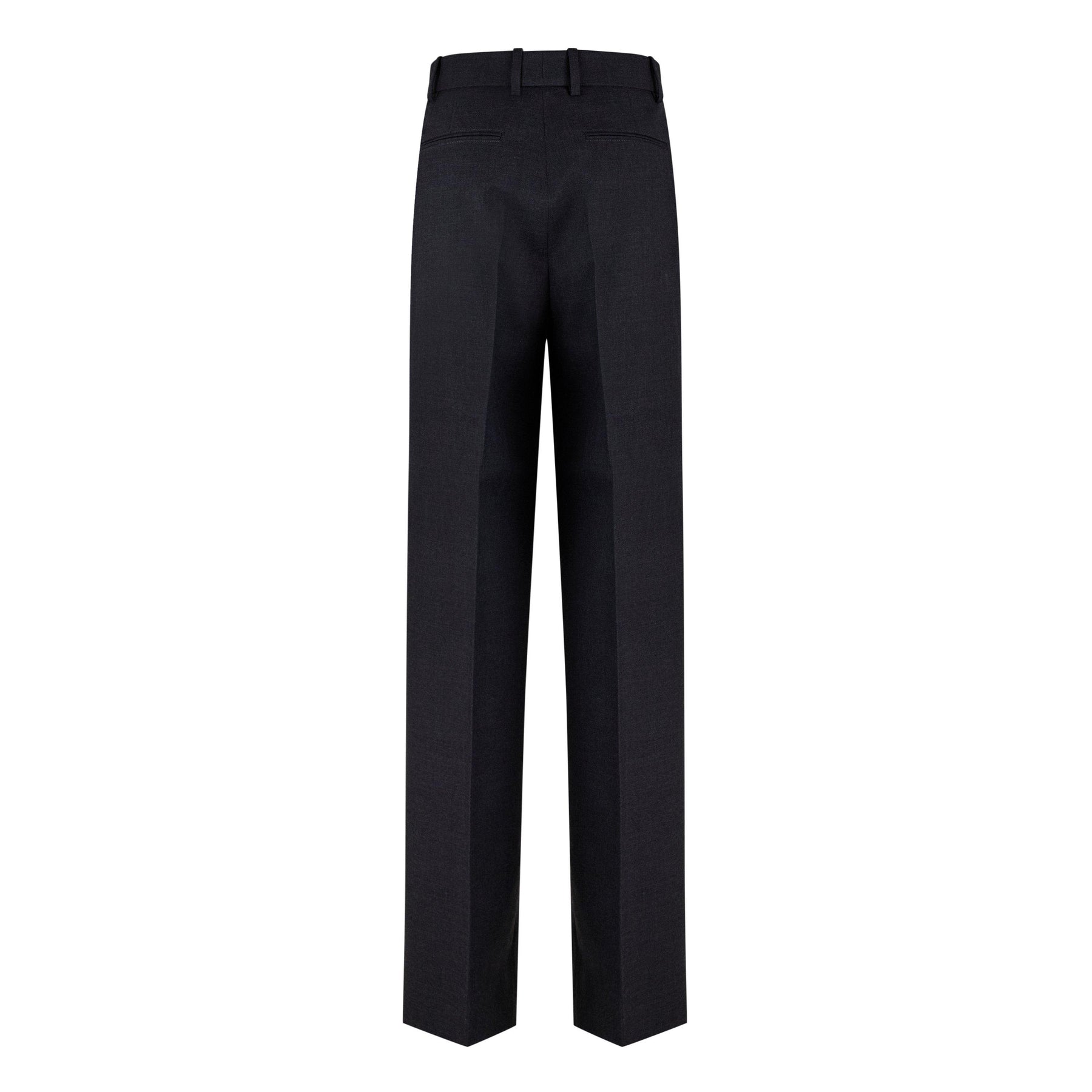 Women's Plain Wool Wide Leg Trousers