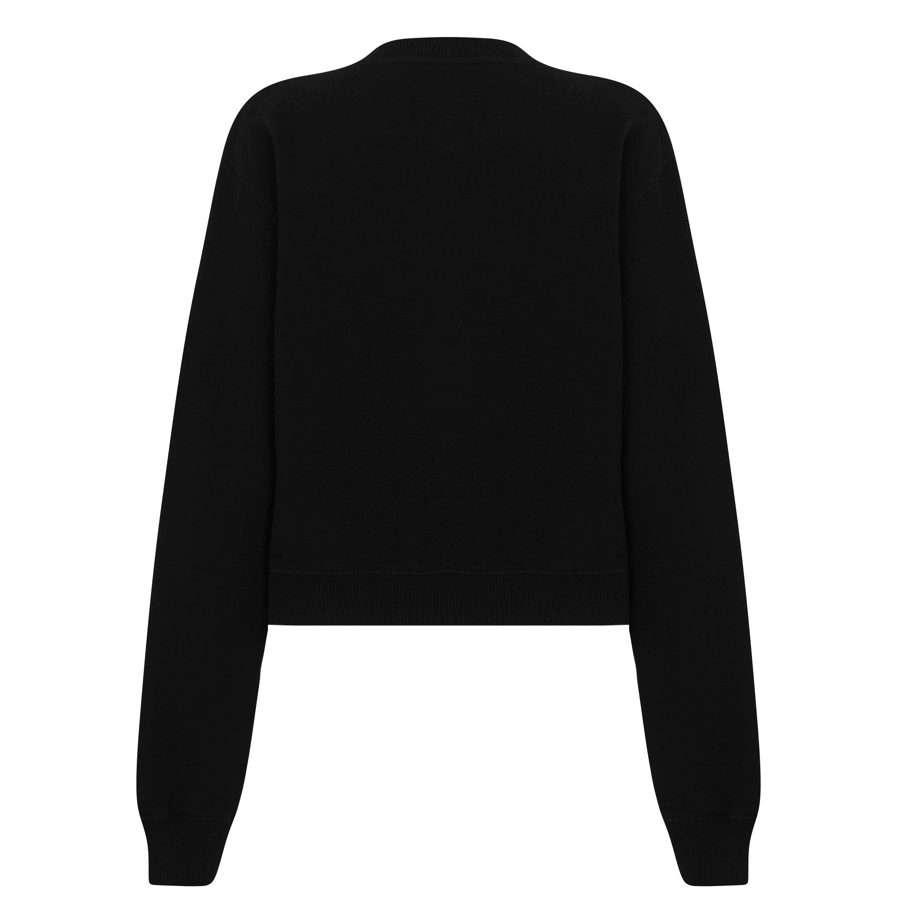 Stamp Cotton Long Sleeve Crew Sweatshirt