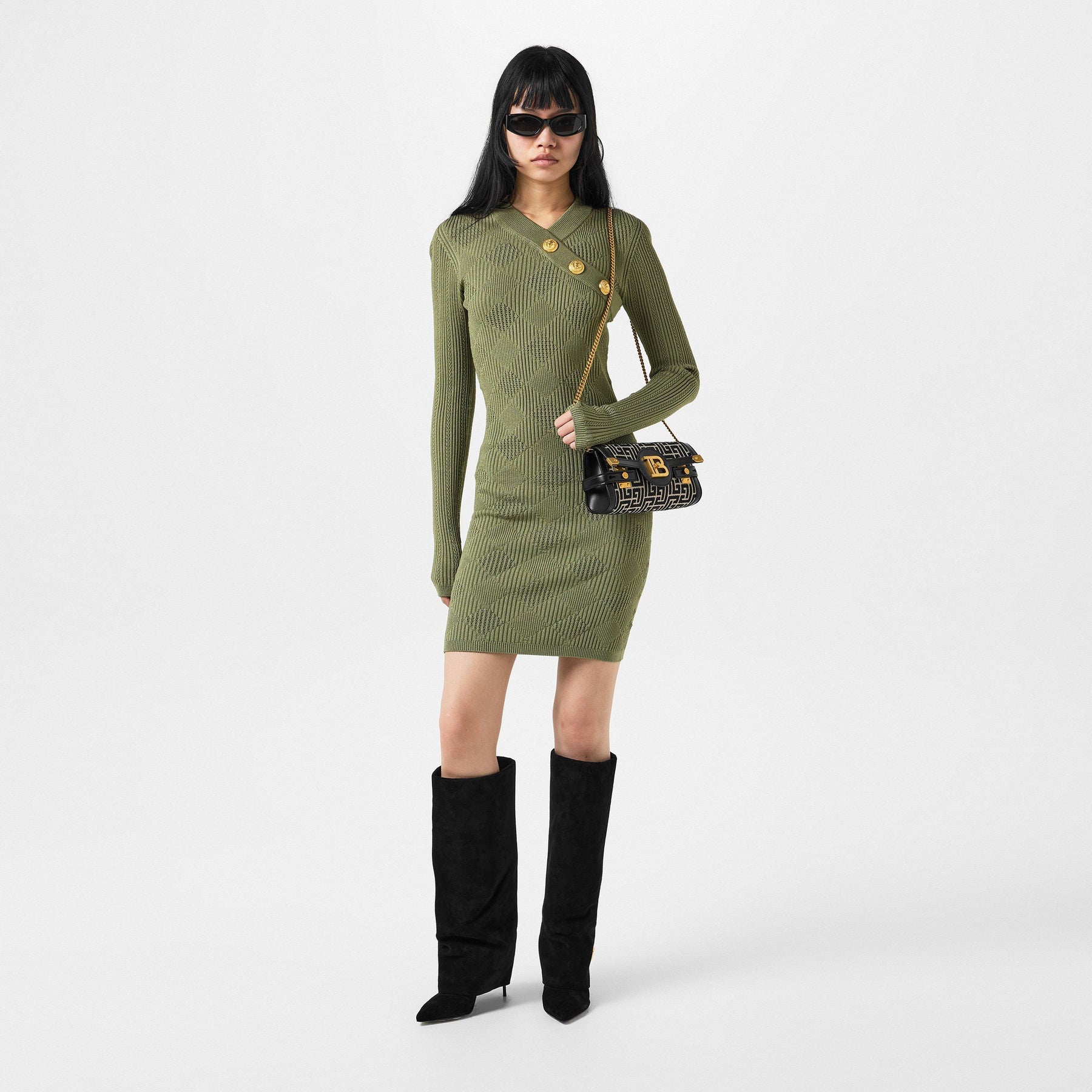 Gingham Button Dress