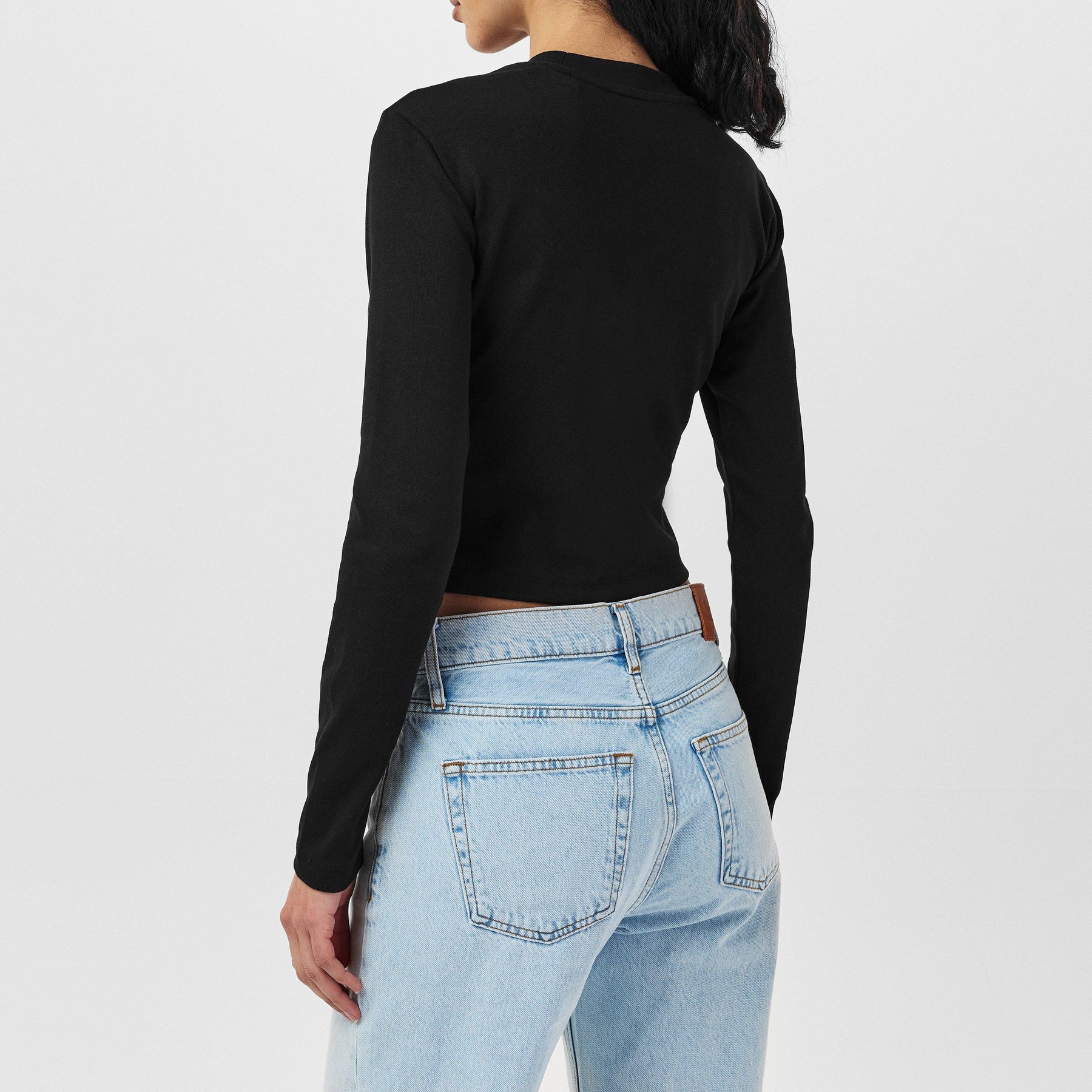 Long Sleeved Metallic Logo T-shirt