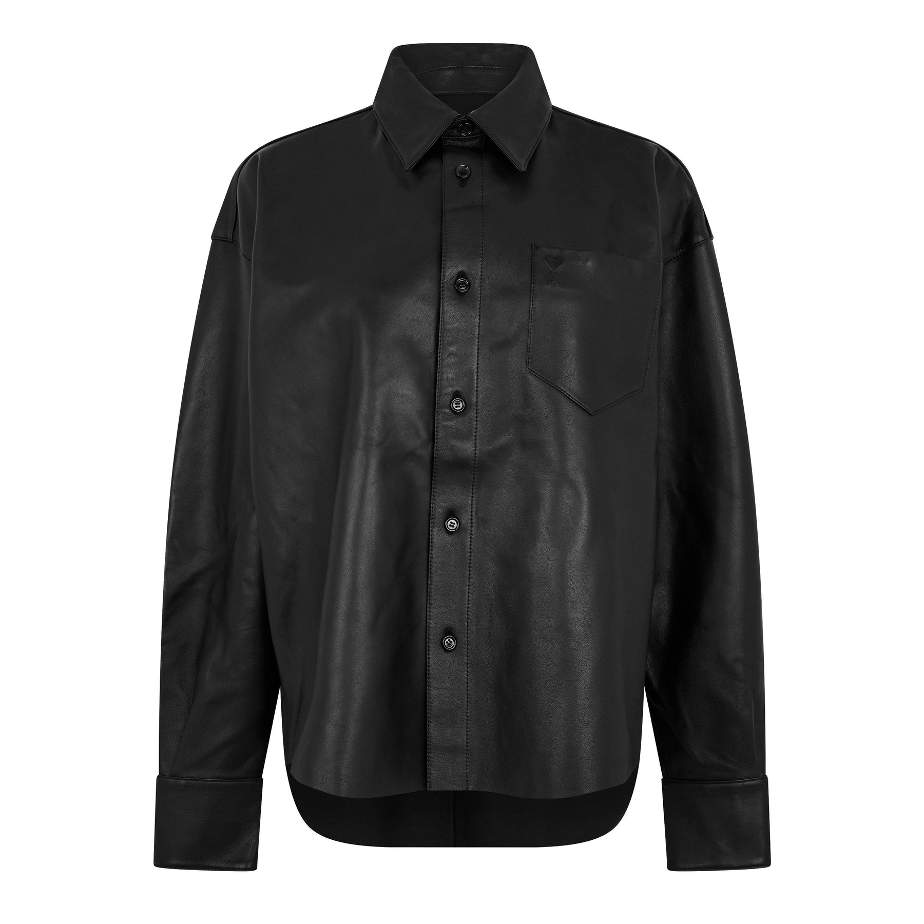 Boxy Fit Leather Shirt