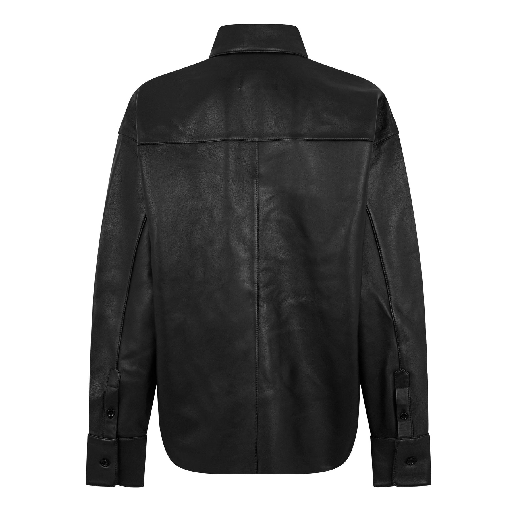 Boxy Fit Leather Shirt