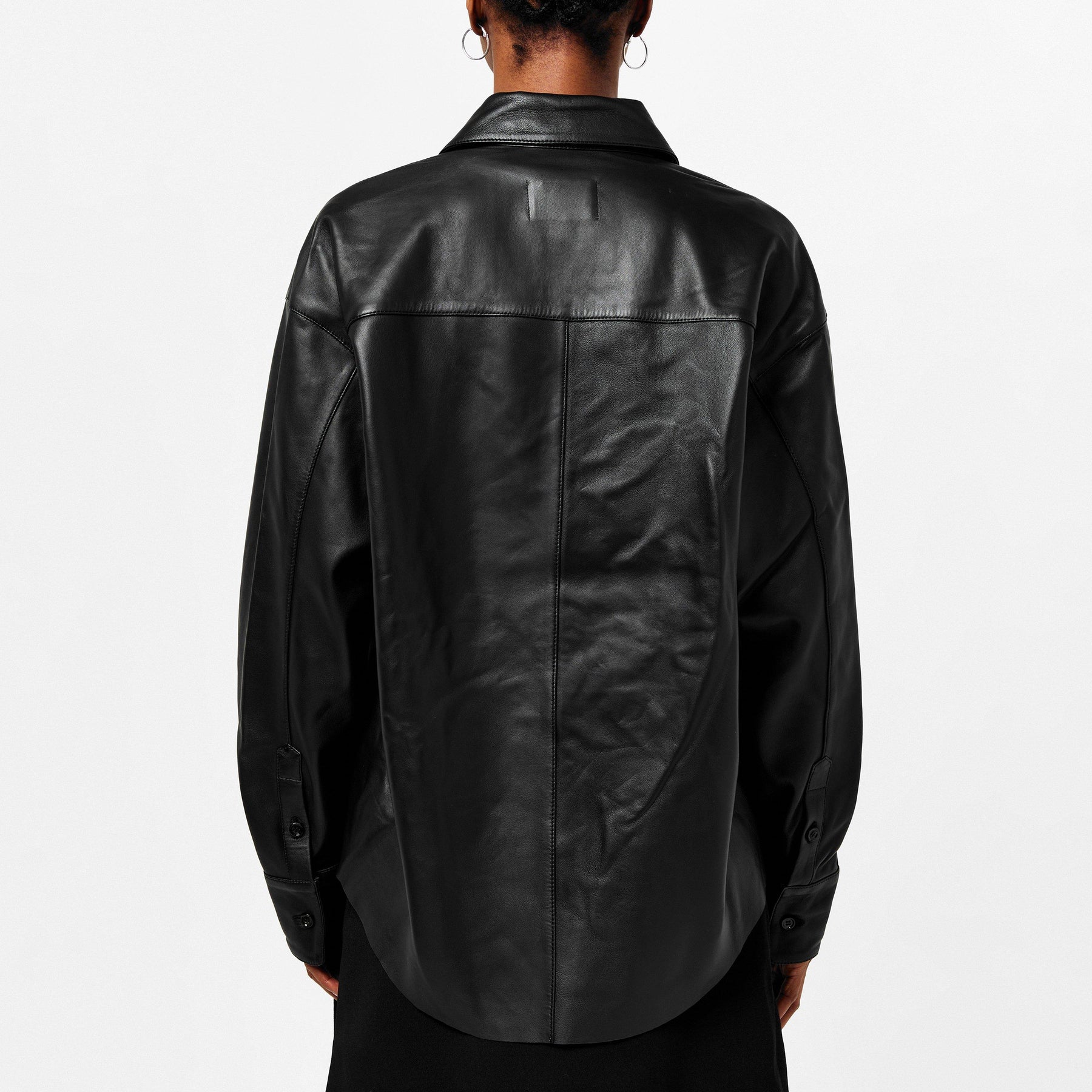 Boxy Fit Leather Shirt