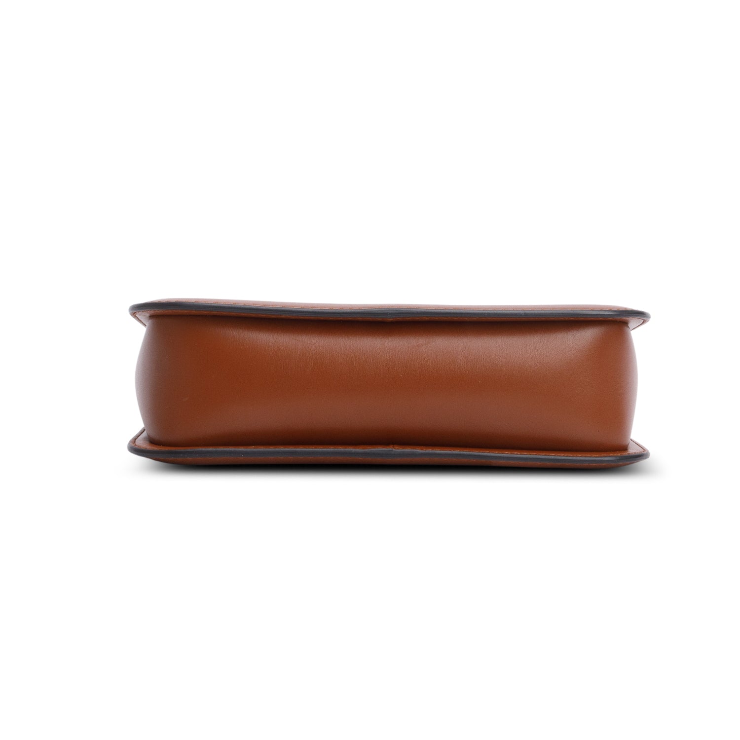 Brown Calfskin Rockstud Fierce Small Shoulder Bag
