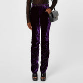 Velvet Trouser With Horsebit Belt