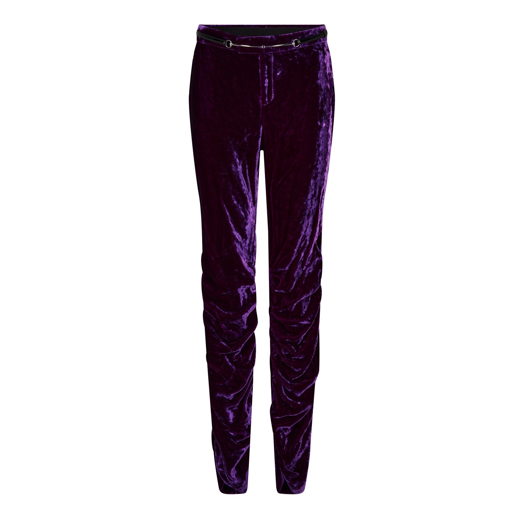 Velvet Trouser With Horsebit Belt
