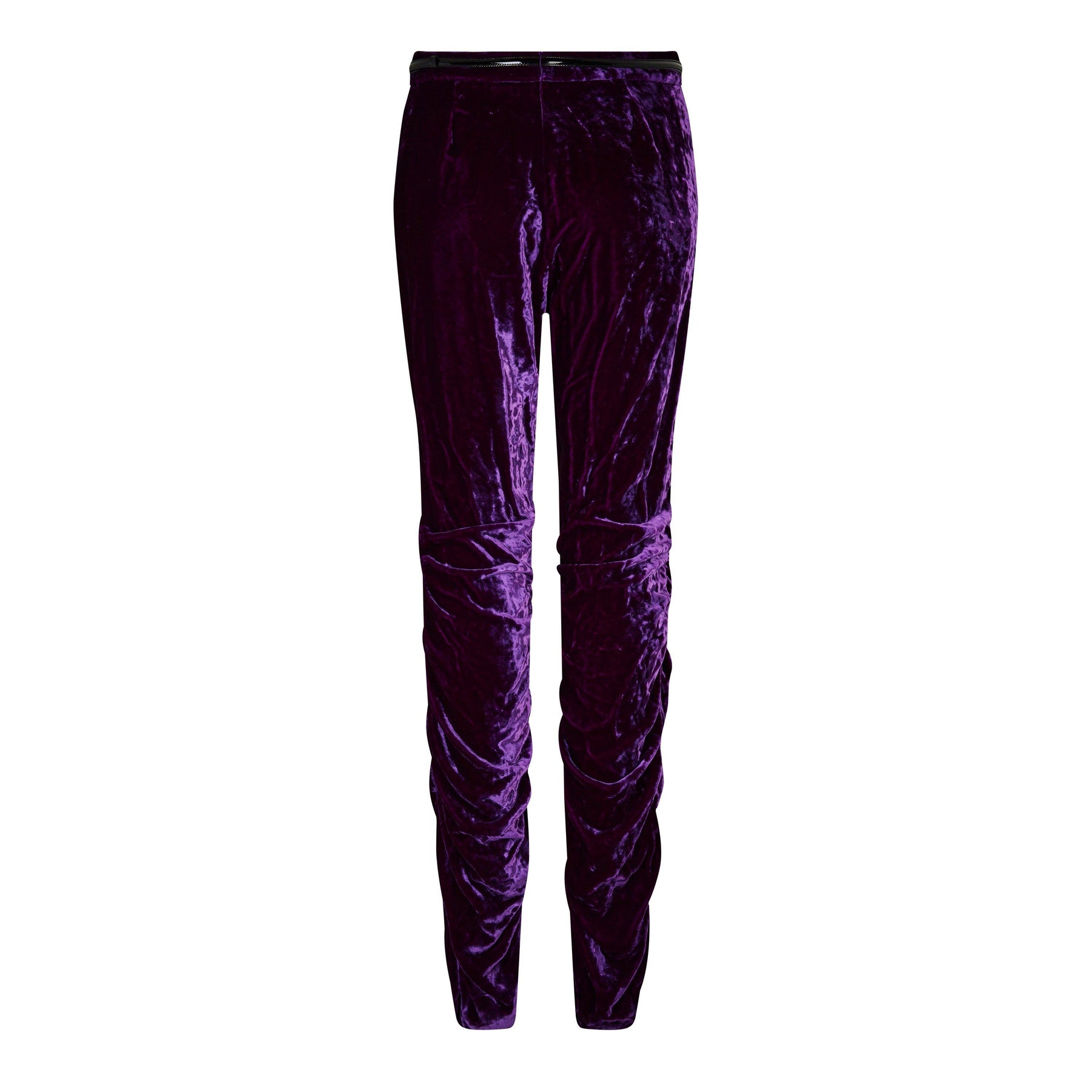 Velvet Trouser With Horsebit Belt
