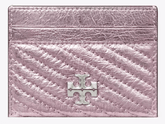 Tory Burch KIRA MOTO QUILT METALLIC CARD CASE - Wallets | Shop From The Mirage