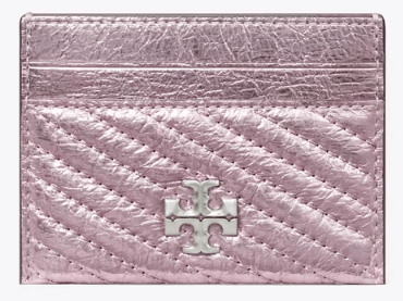 Tory Burch KIRA MOTO QUILT METALLIC CARD CASE - Wallets | Shop From The Mirage