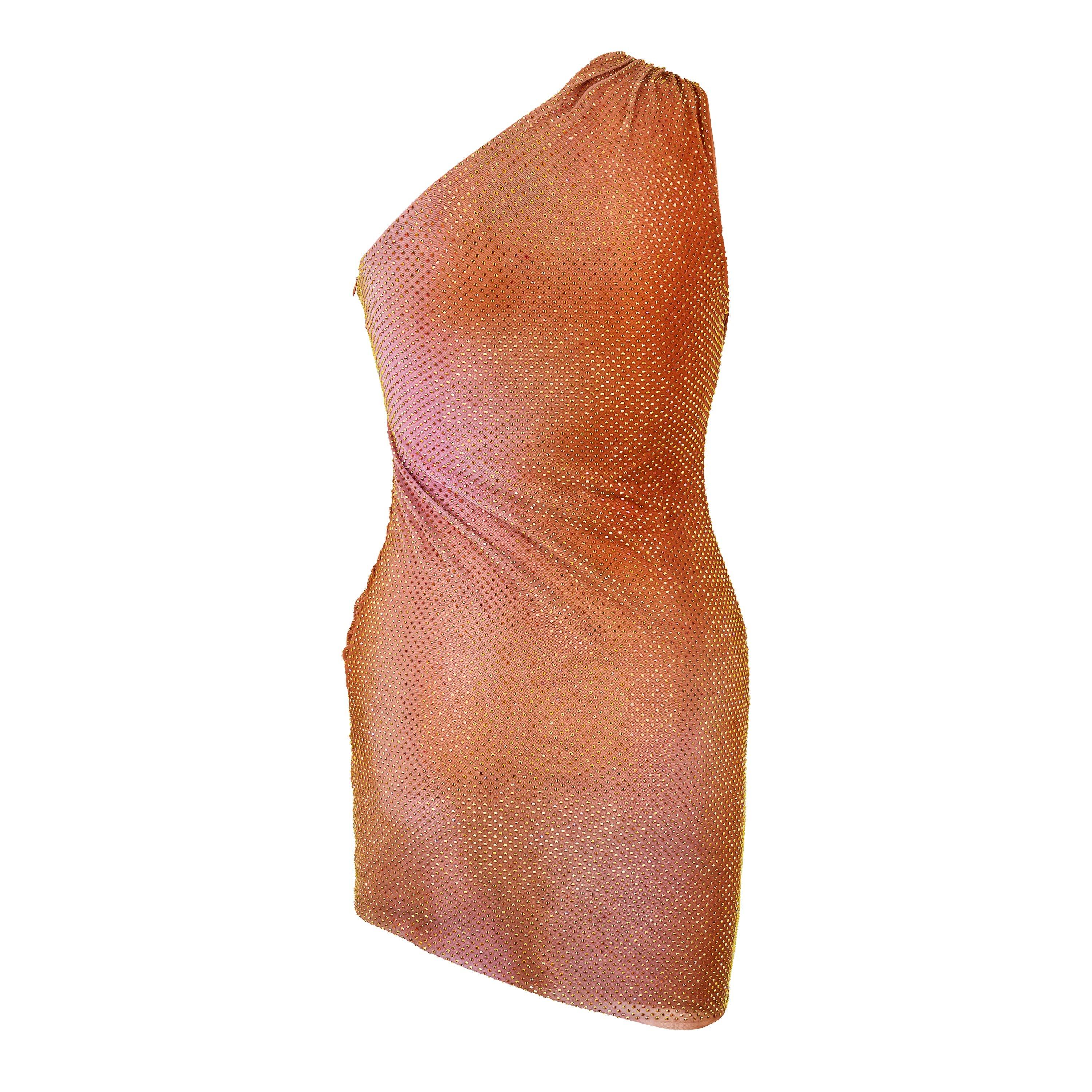 Rhinestone Mini Bodycon Dress