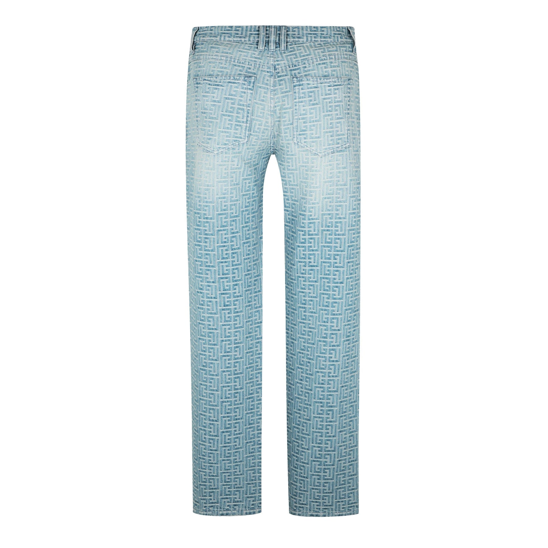 Monogrammed Jacquard Denim Jeans