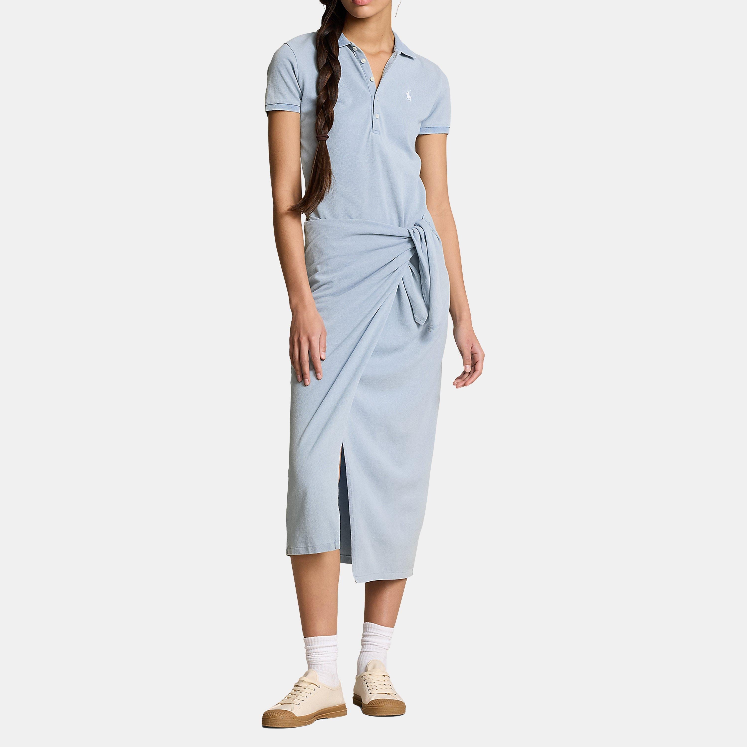 Tie Polo Shirt Dress