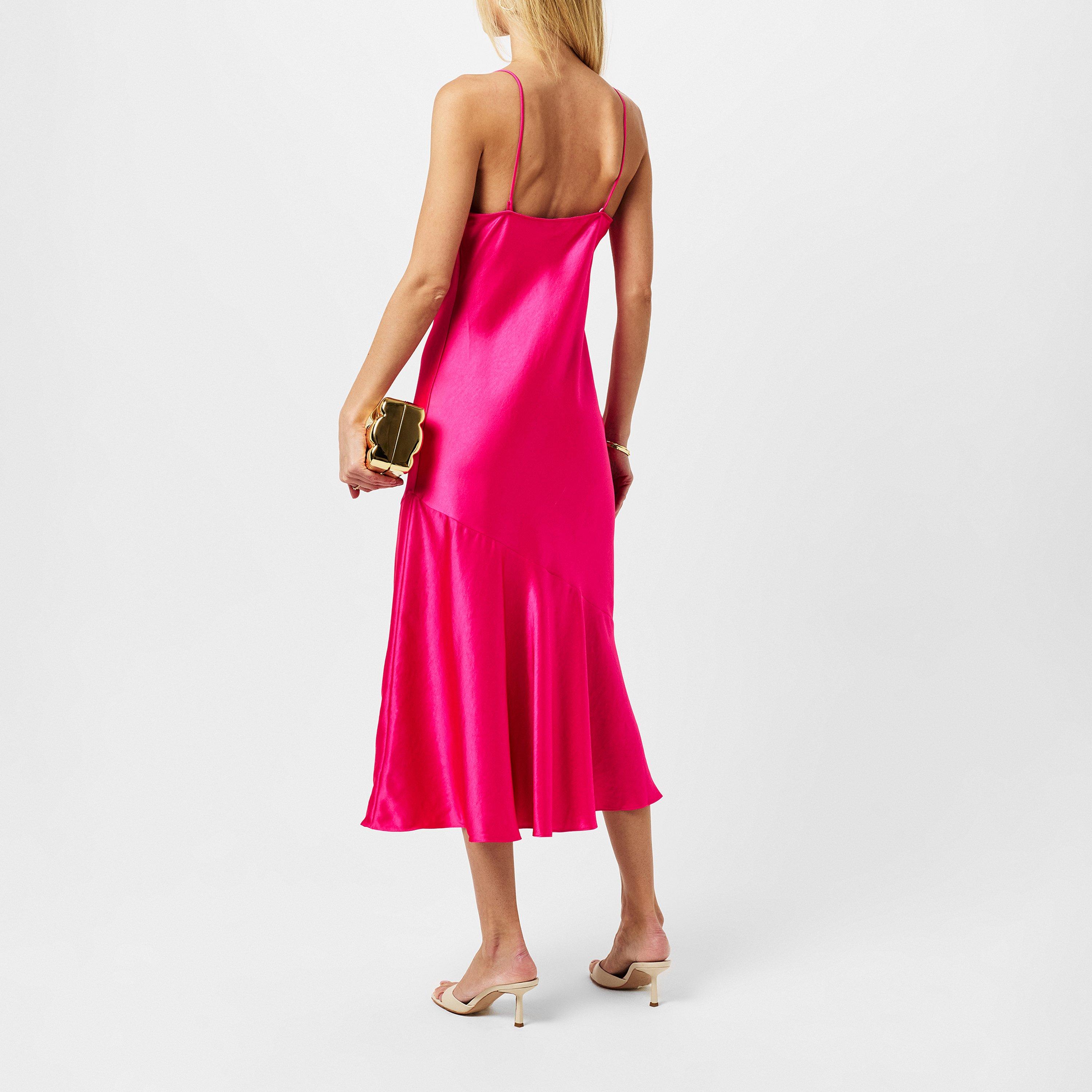 Tunca Satin Midi Slip Dress