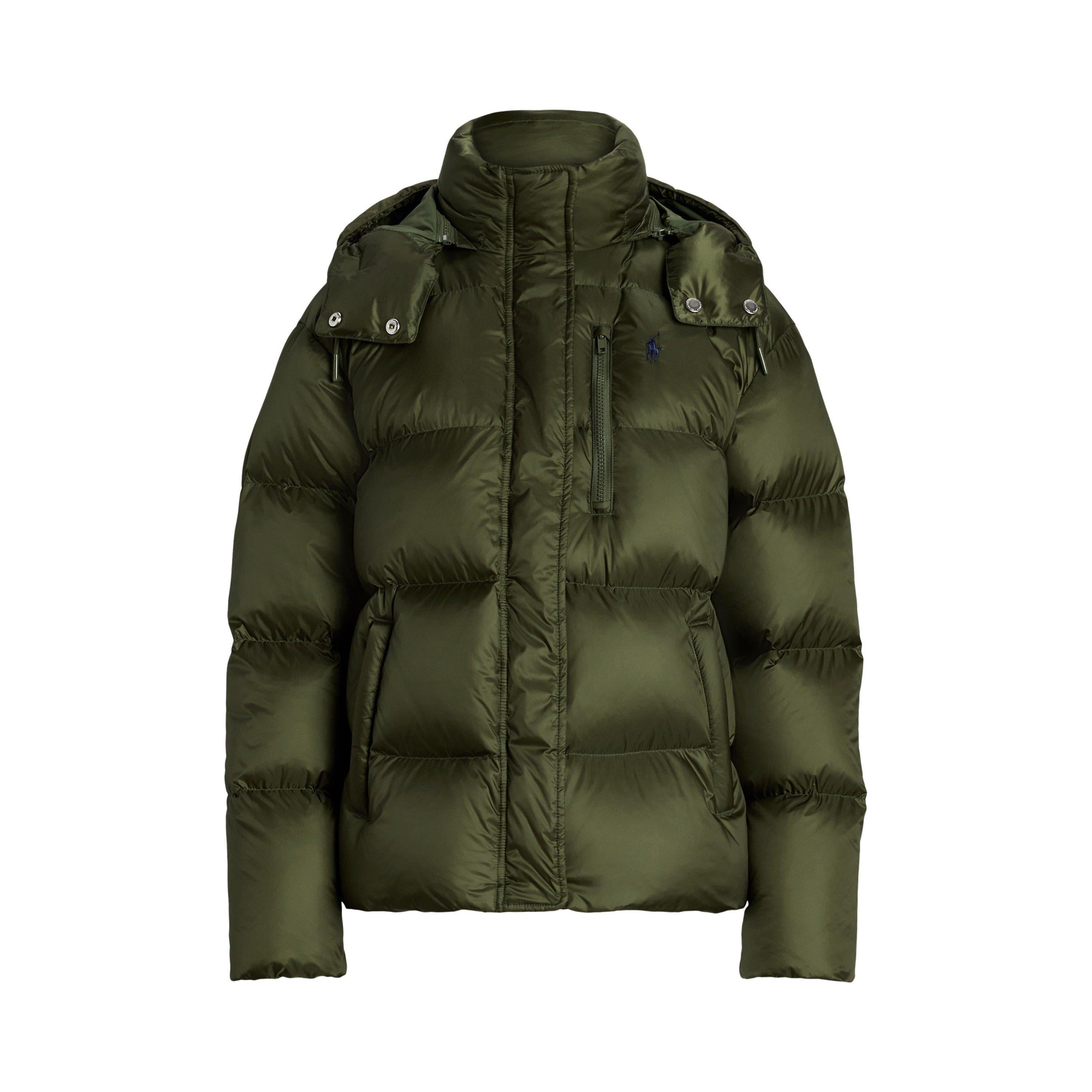 Carly Water-Repellent Quilted Duck Down Wind Resistant Detachable Hood Short Puffer Jacket