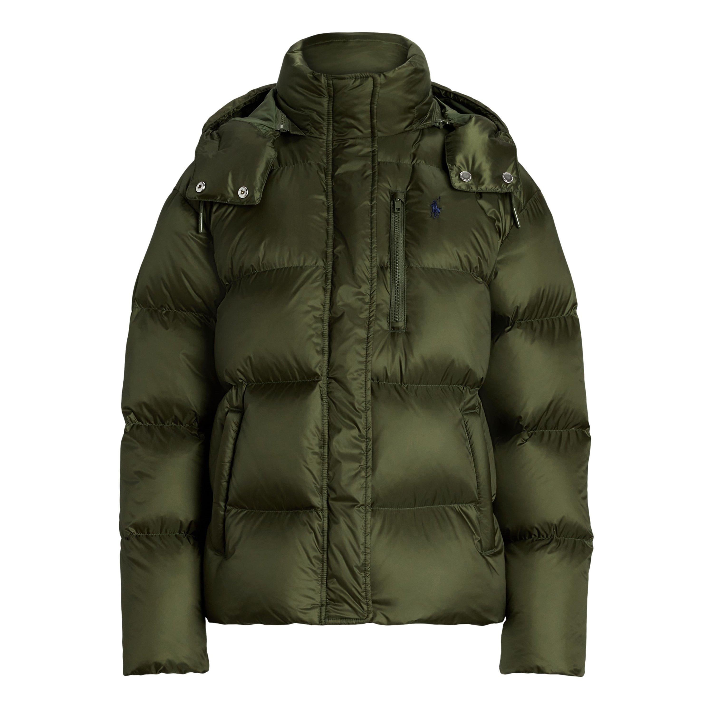 Carly Water-Repellent Quilted Duck Down Wind Resistant Detachable Hood Short Puffer Jacket