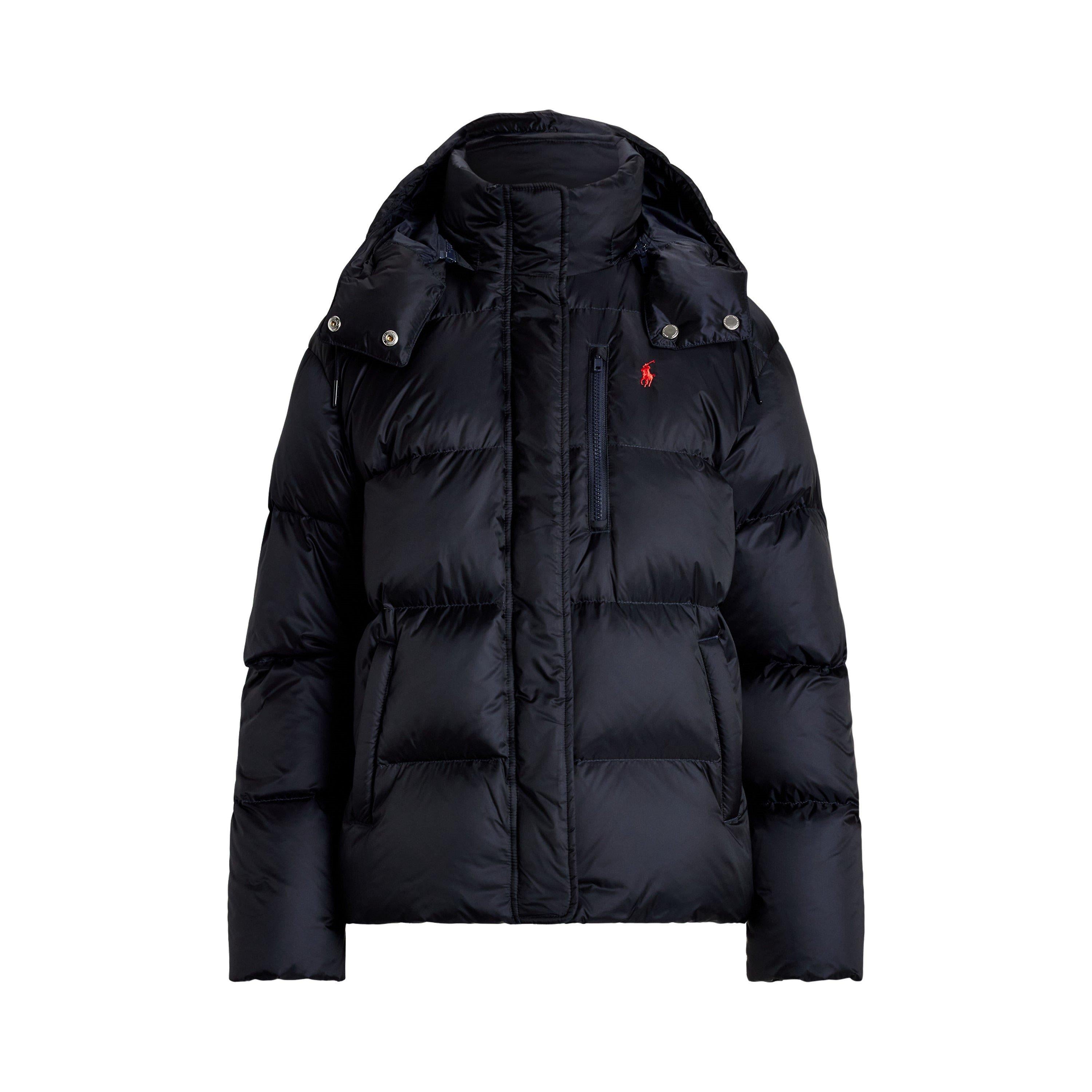 Carly Water-Repellent Quilted Duck Down Wind Resistant Detachable Hood Short Puffer Jacket