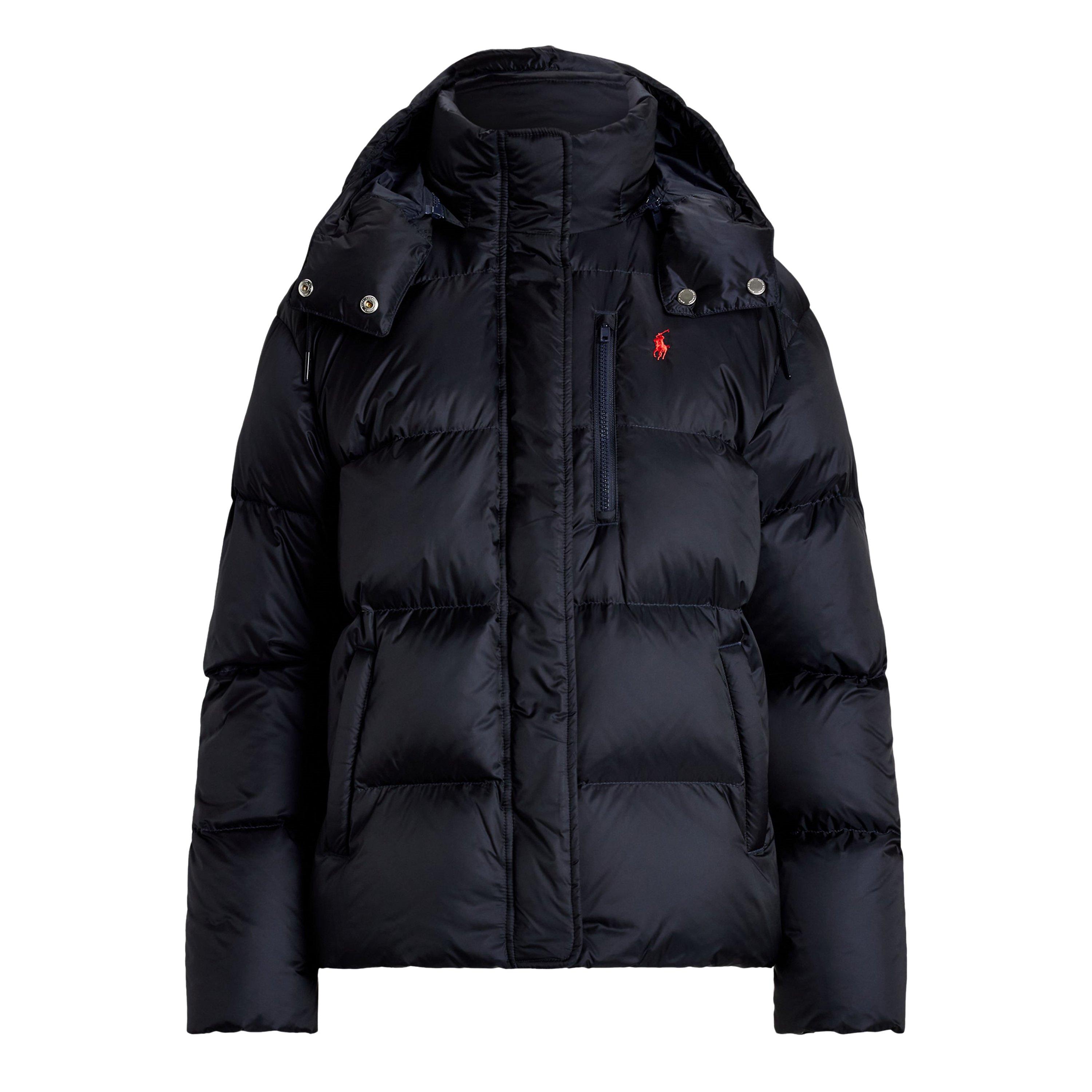 Carly Water-Repellent Quilted Duck Down Wind Resistant Detachable Hood Short Puffer Jacket