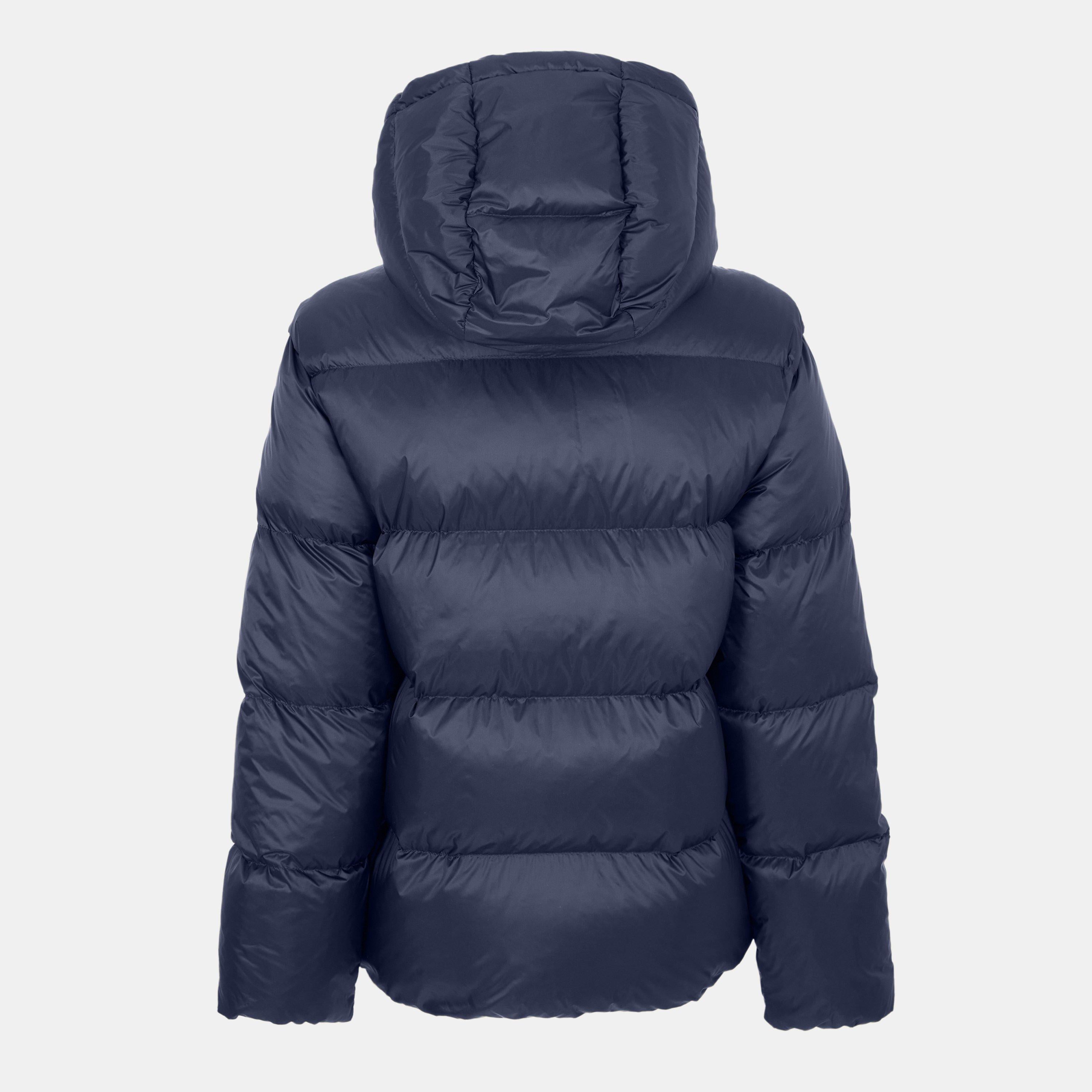 Carly Water-Repellent Quilted Duck Down Wind Resistant Detachable Hood Short Puffer Jacket