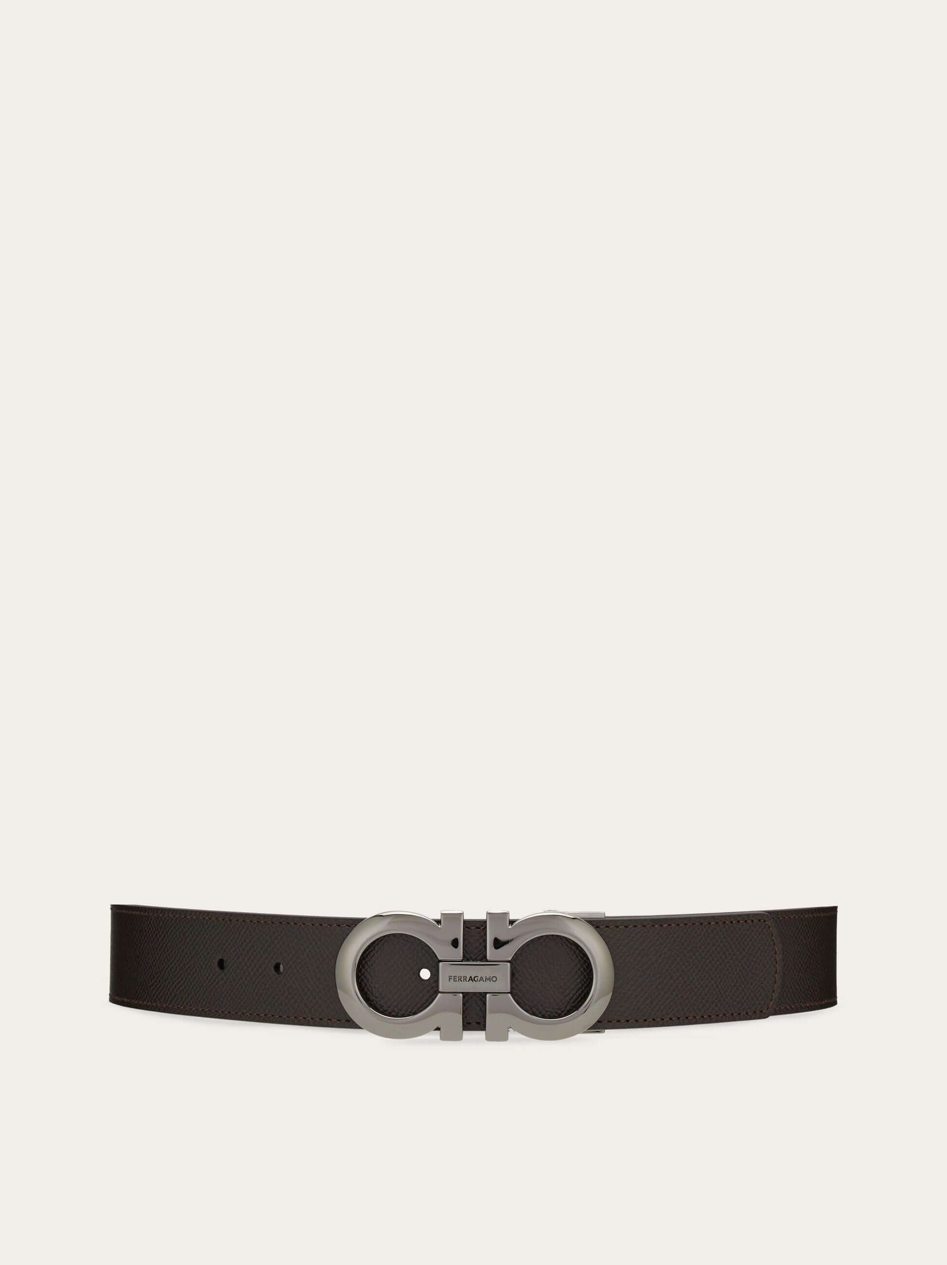 Ferragamo Reversible and adjustable Gancini belt - Belts | Shop From The Mirage