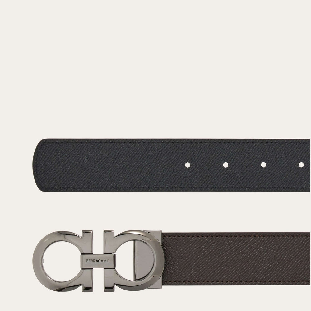 Ferragamo Reversible and adjustable Gancini belt - Belts | Shop From The Mirage