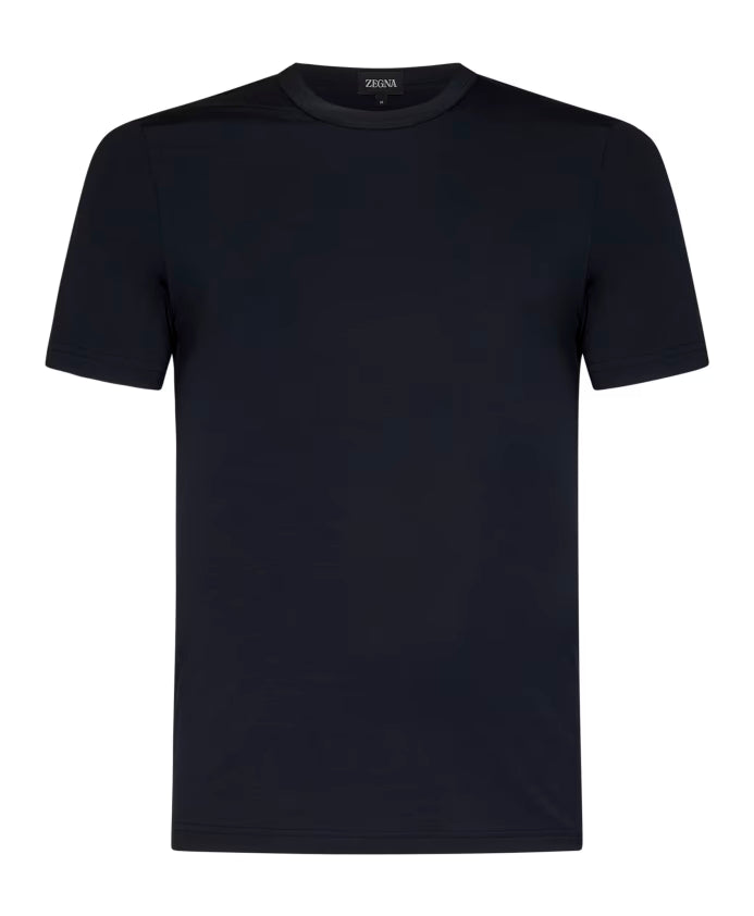 Zegna Blue Crewneck T-Shirt for Men