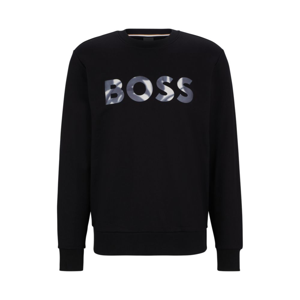 Hugo Boss mercerized-cotton sweatshirt with digital-print logo - Size: M Sweatshirts | Shop From The Mirage