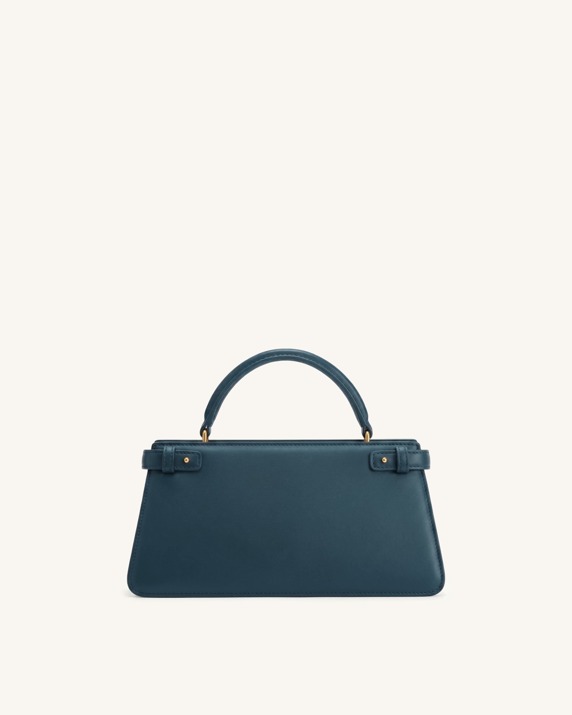 Elena Classic Top Handle Bag - Black Croc